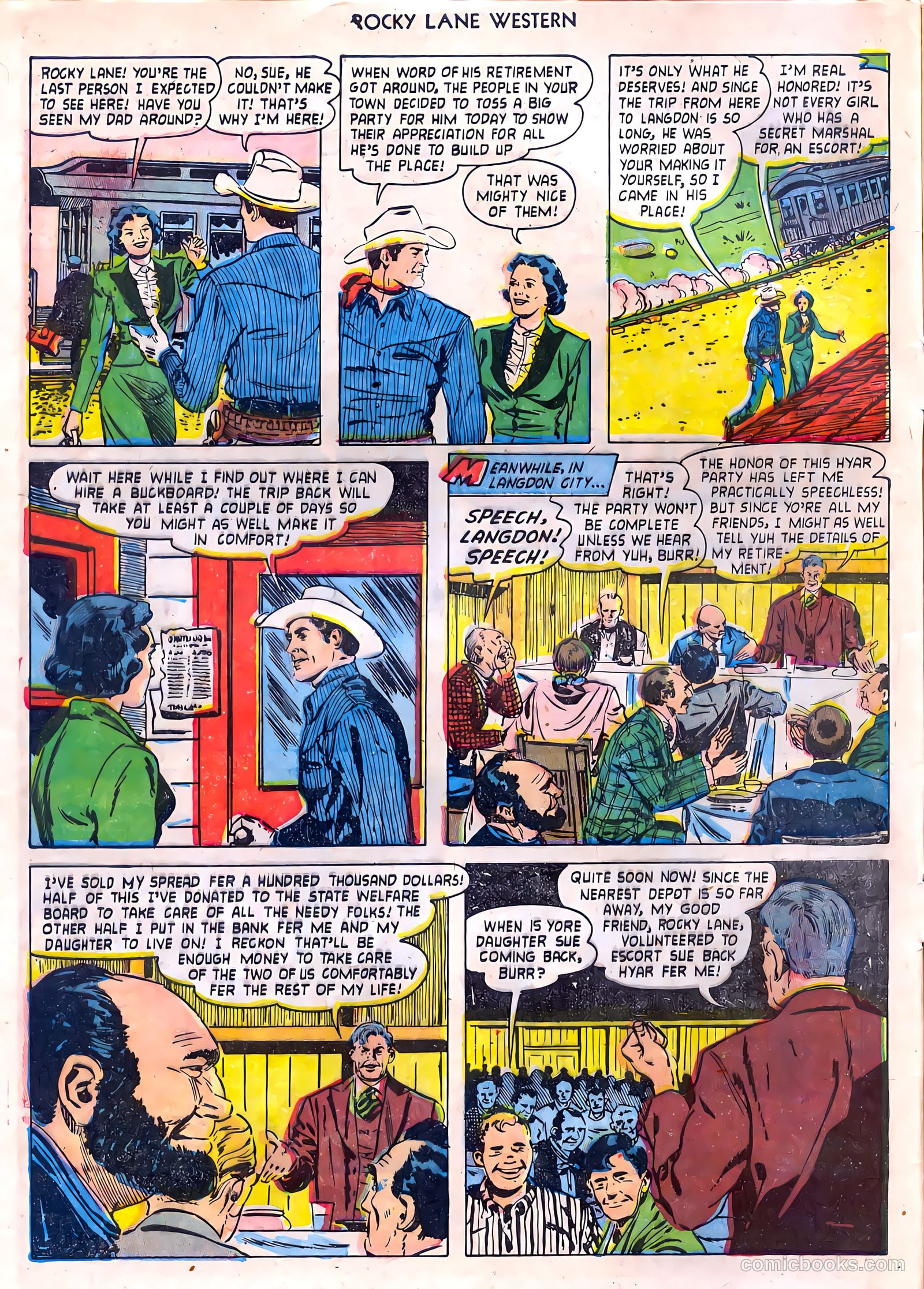 Rocky Lane Western #55 (1954) — page 4 of 36