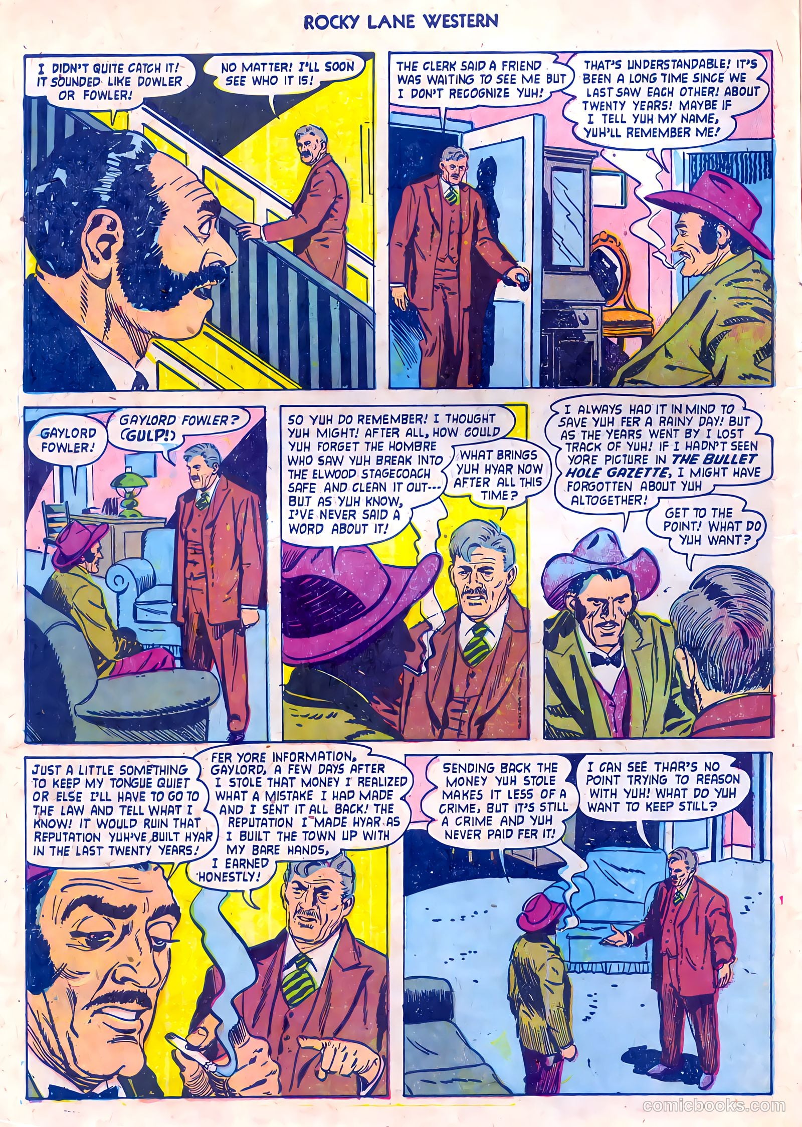 Rocky Lane Western #55 (1954) — page 6 of 36