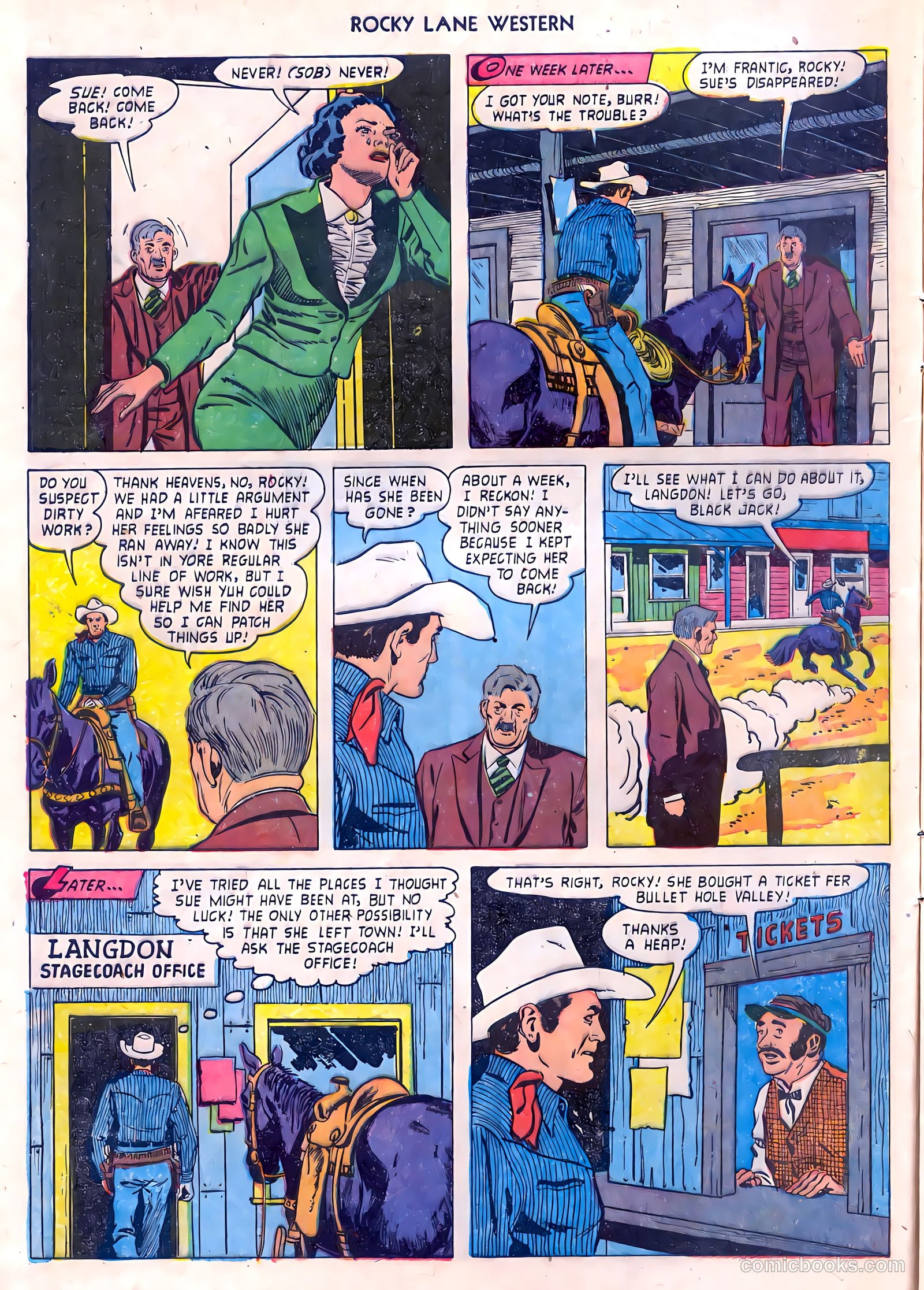 Rocky Lane Western #55 (1954) — page 8 of 36