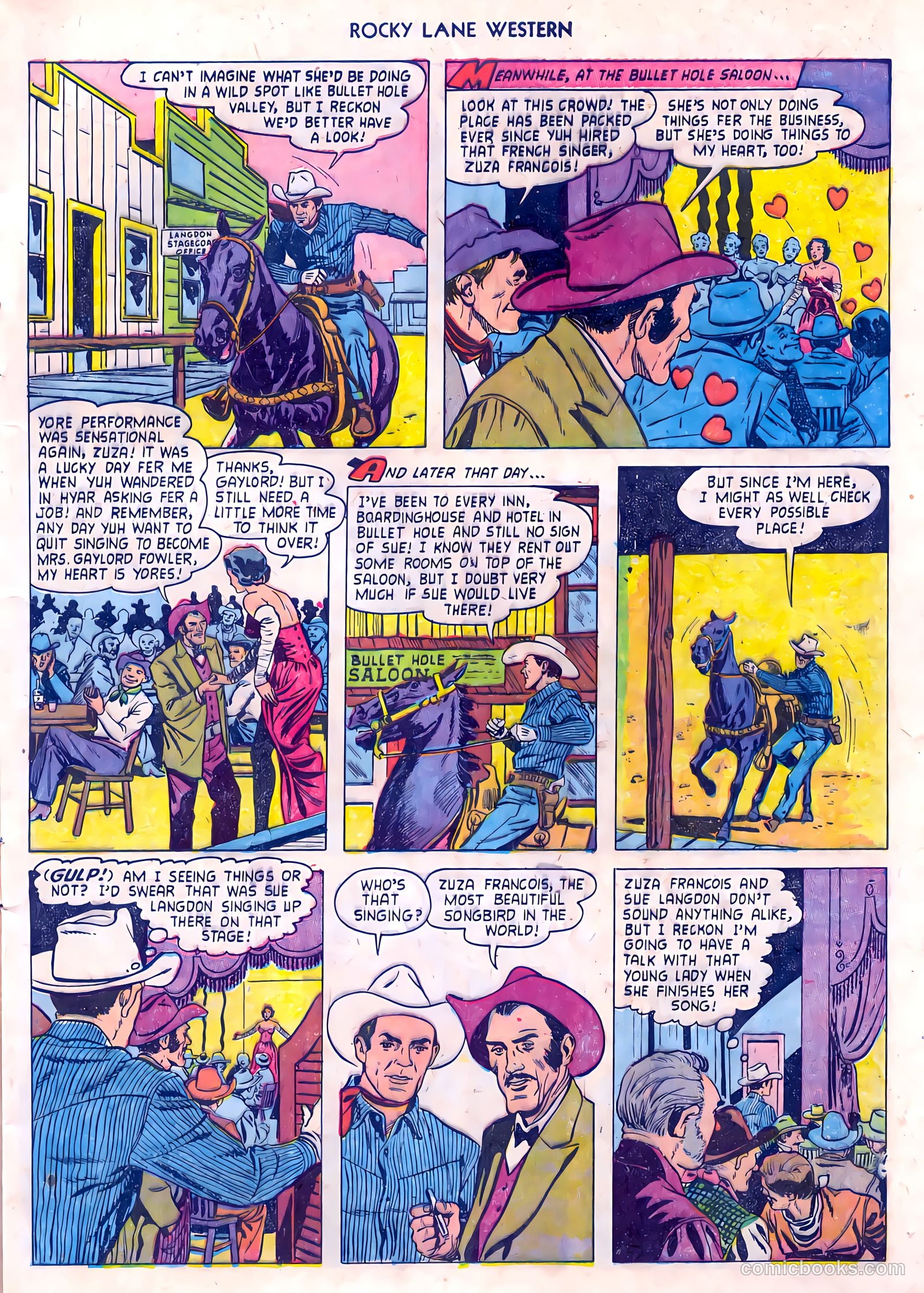 Rocky Lane Western #55 (1954) — page 9 of 36