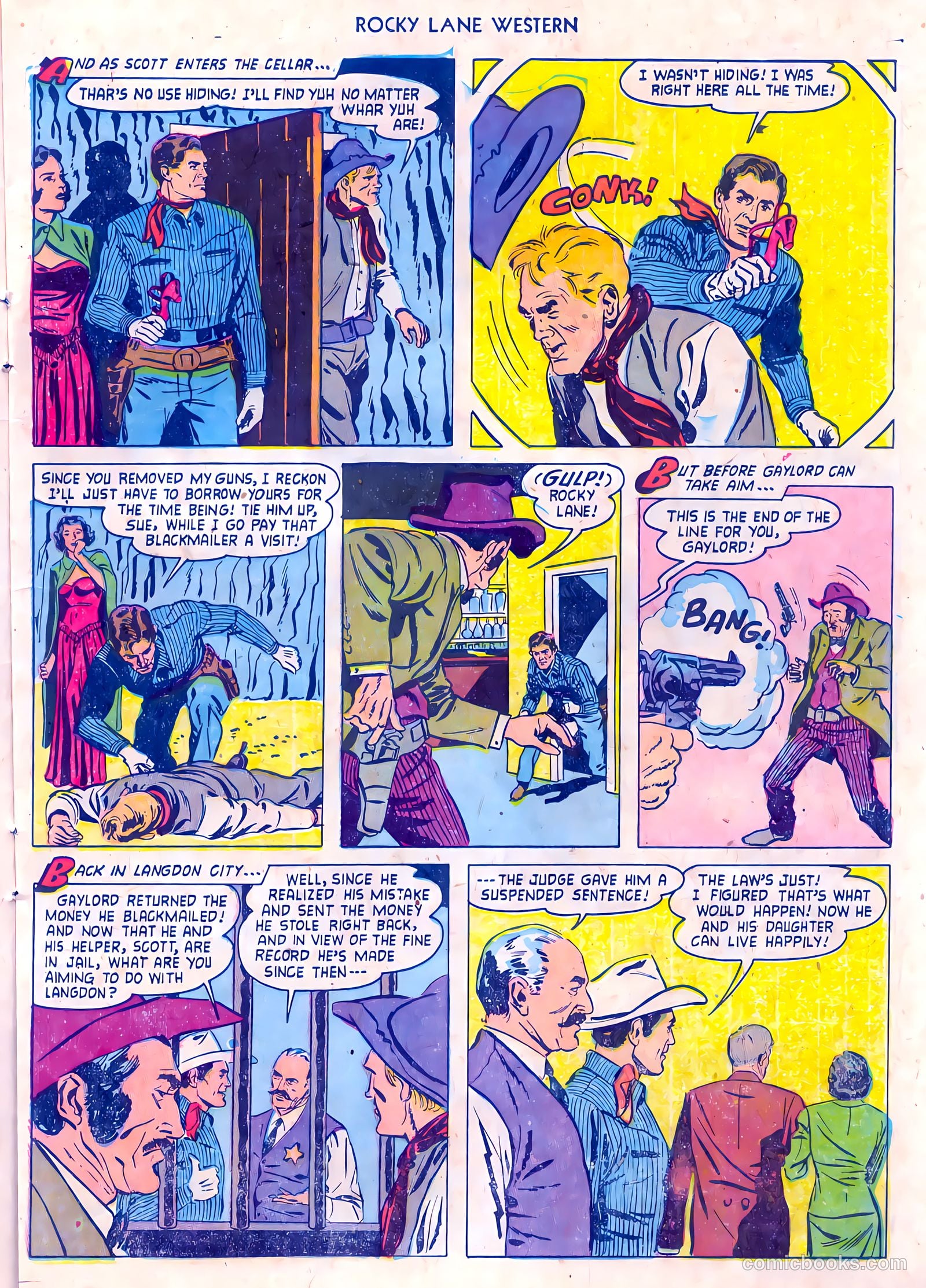 Rocky Lane Western #55 (1954) — page 15 of 36