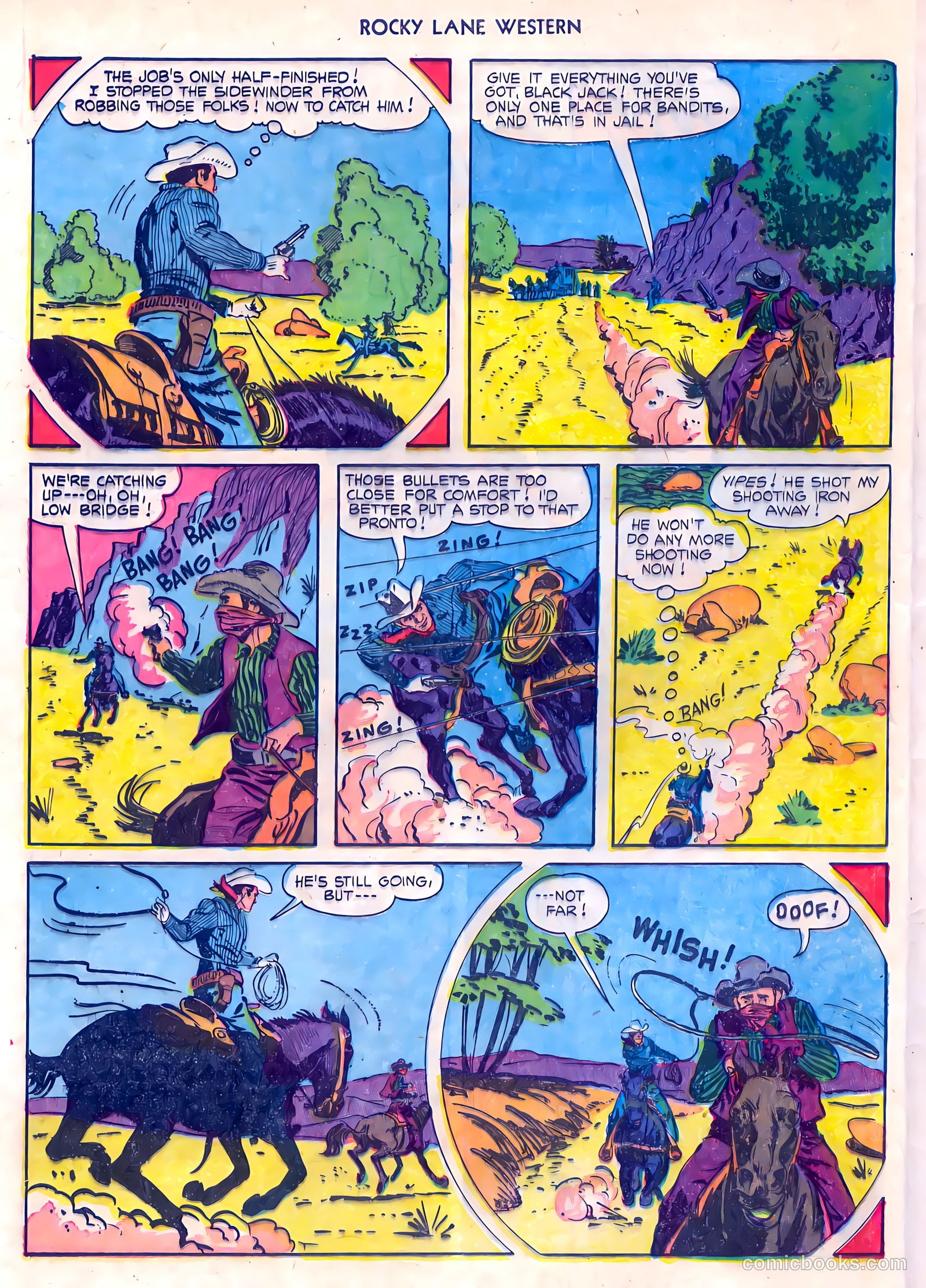 Rocky Lane Western #55 (1954) — page 24 of 36