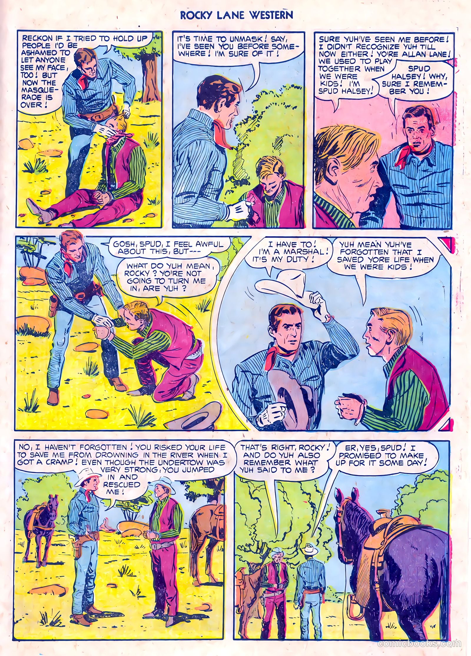 Rocky Lane Western #55 (1954) — page 27 of 36