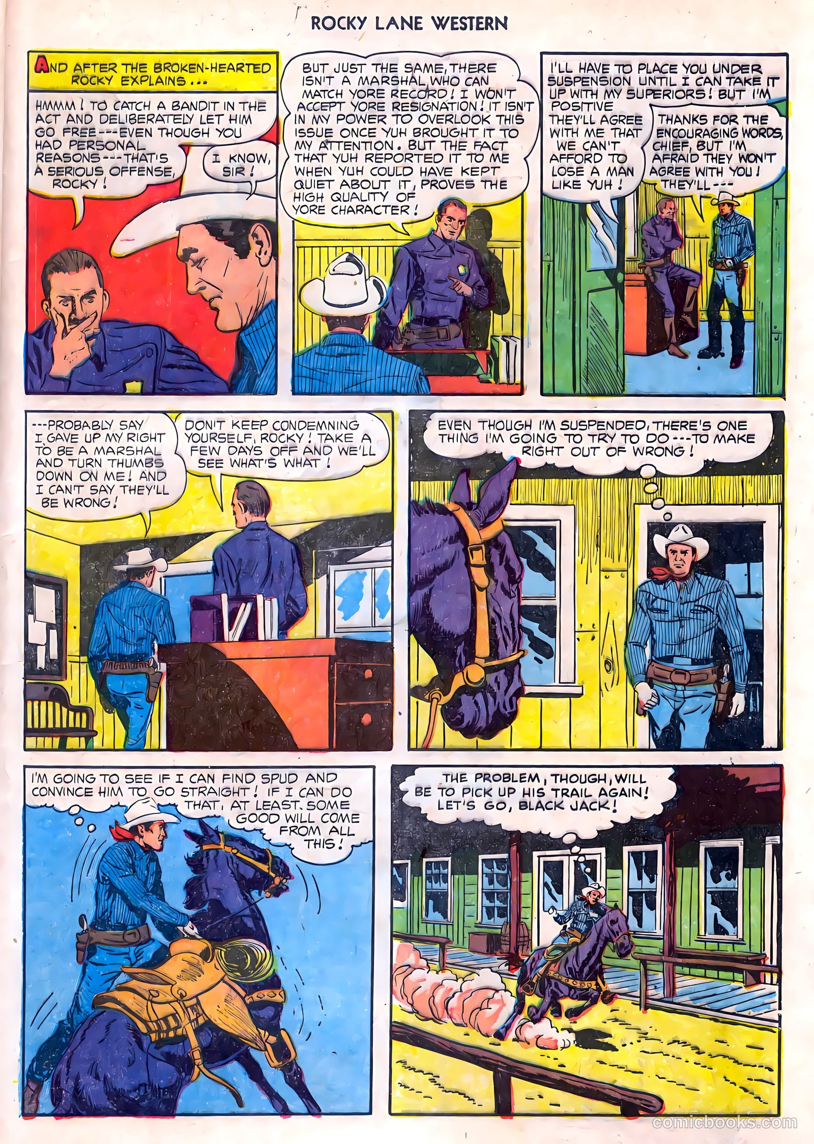Rocky Lane Western #55 (1954) — page 29 of 36