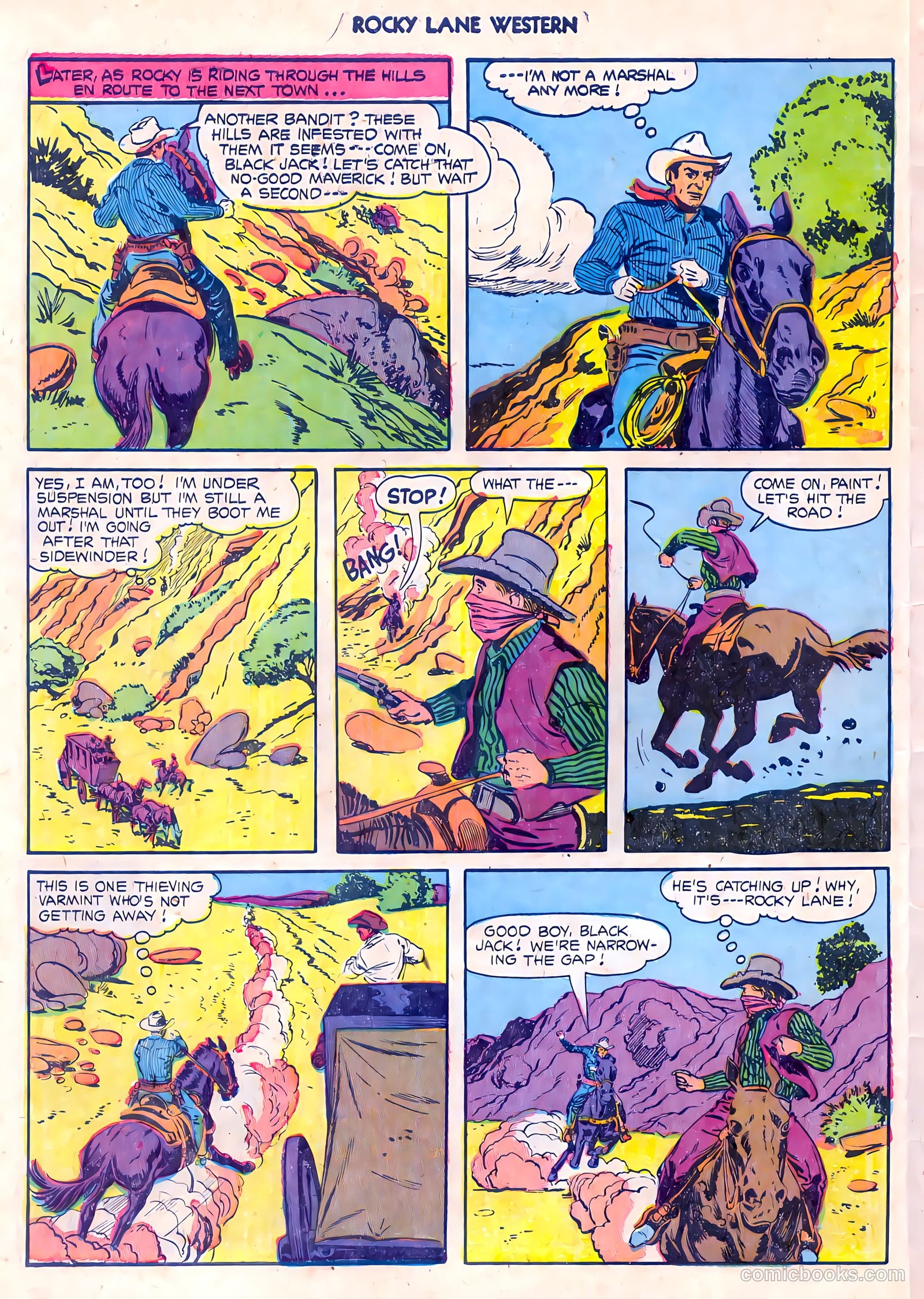 Rocky Lane Western #55 (1954) — page 30 of 36