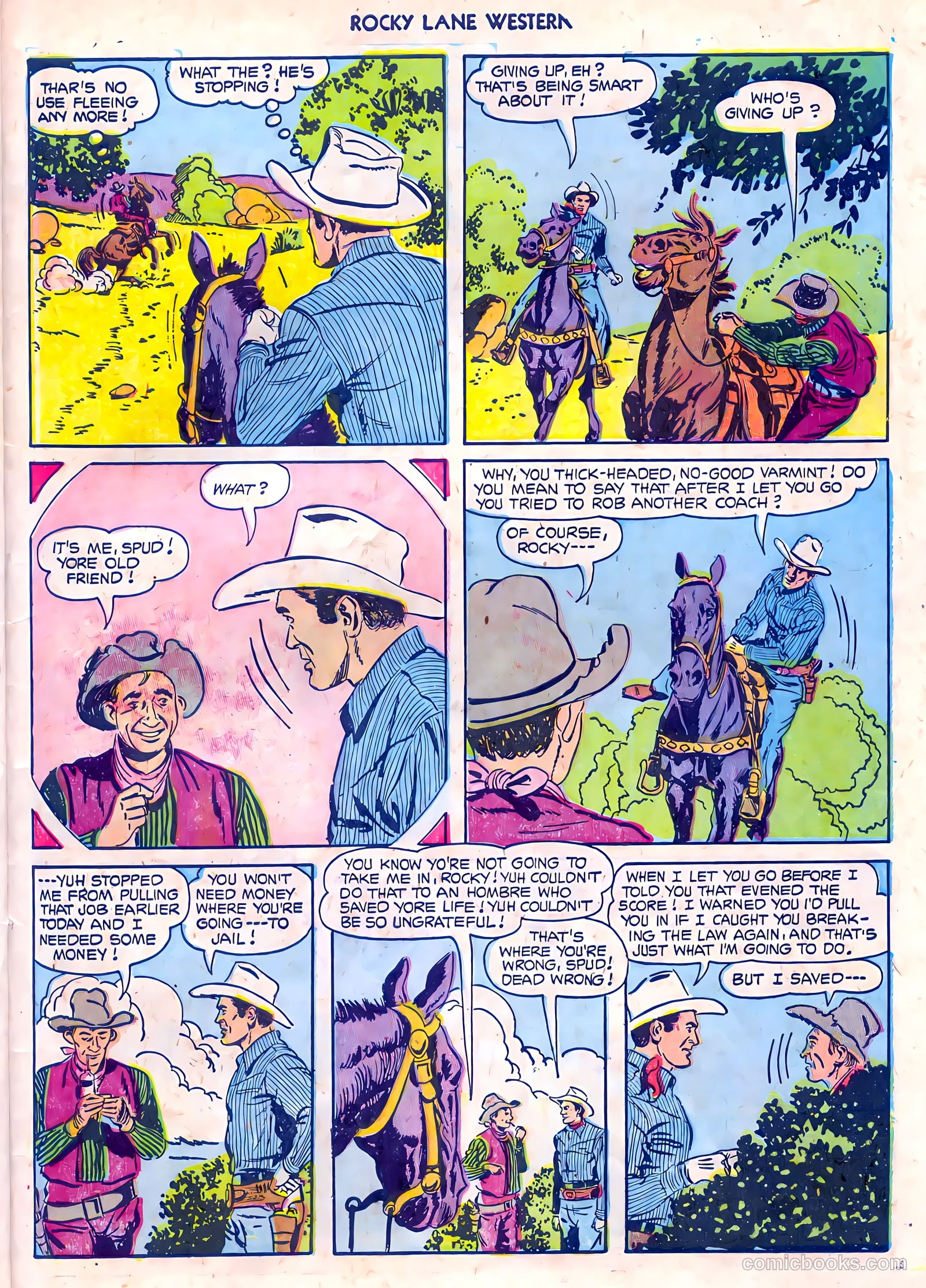 Rocky Lane Western #55 (1954) — page 31 of 36