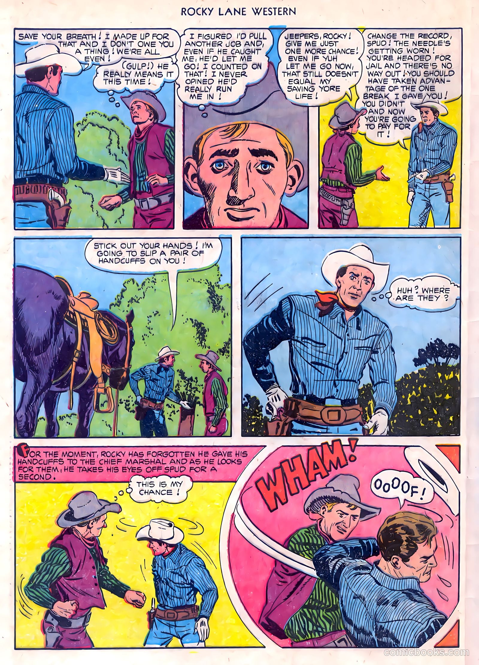 Rocky Lane Western #55 (1954) — page 32 of 36
