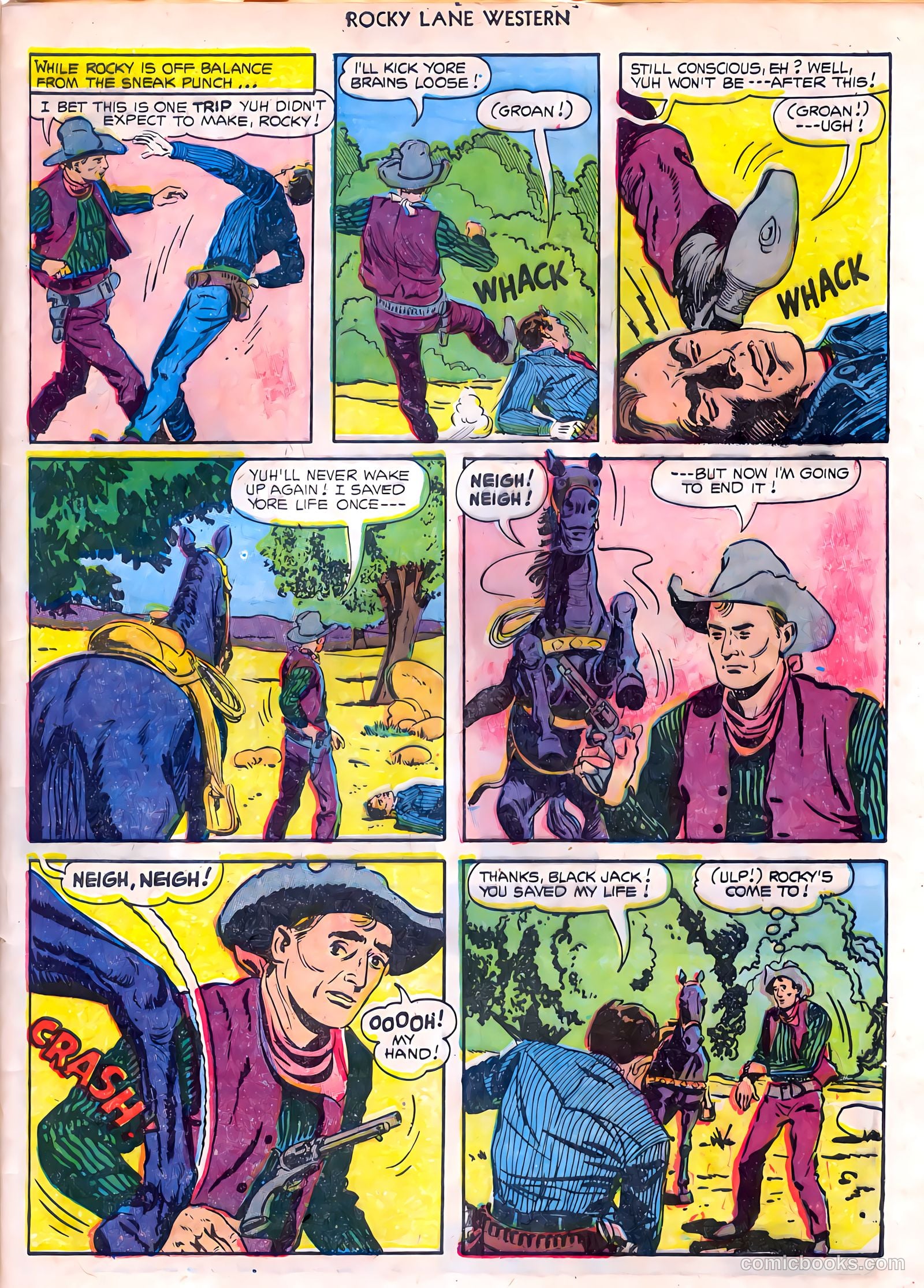 Rocky Lane Western #55 (1954) — page 33 of 36