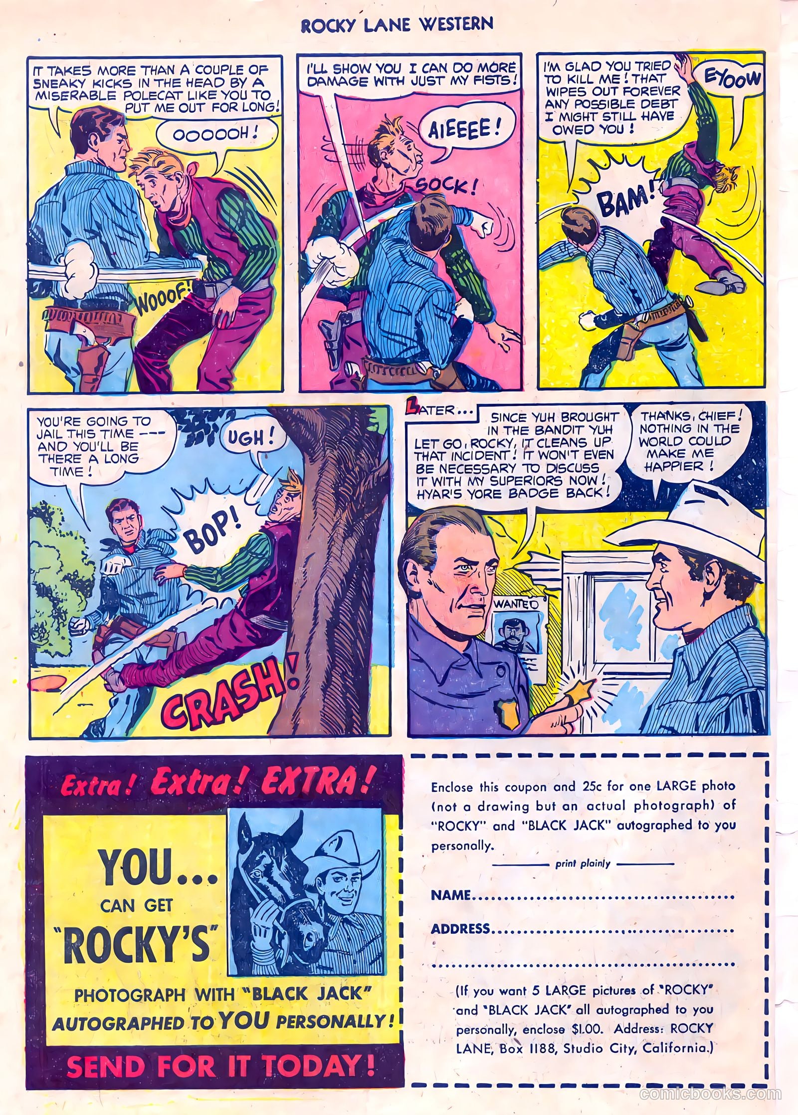 Rocky Lane Western #55 (1954) — page 34 of 36