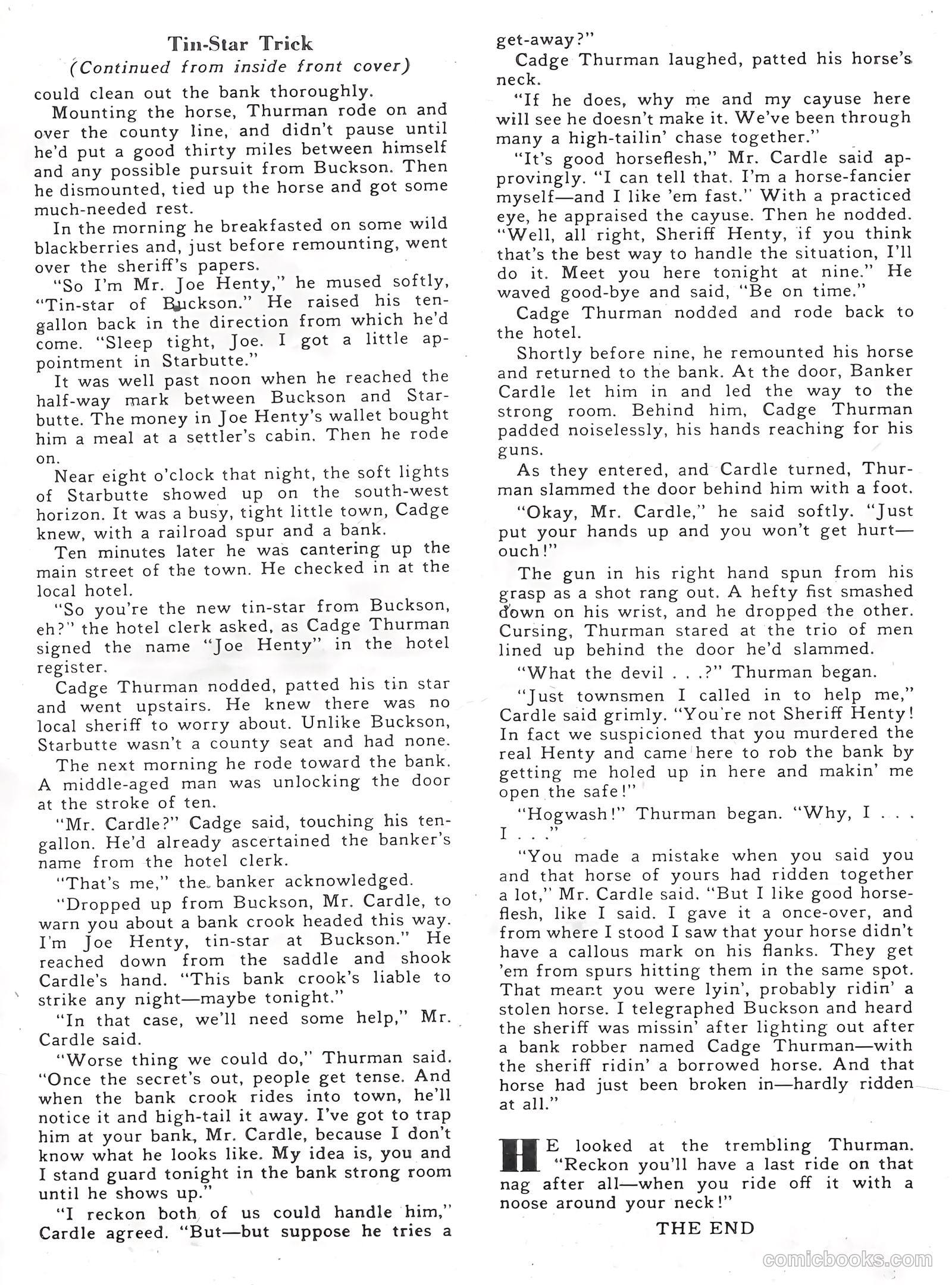 Rocky Lane Western #55 (1954) — page 35 of 36