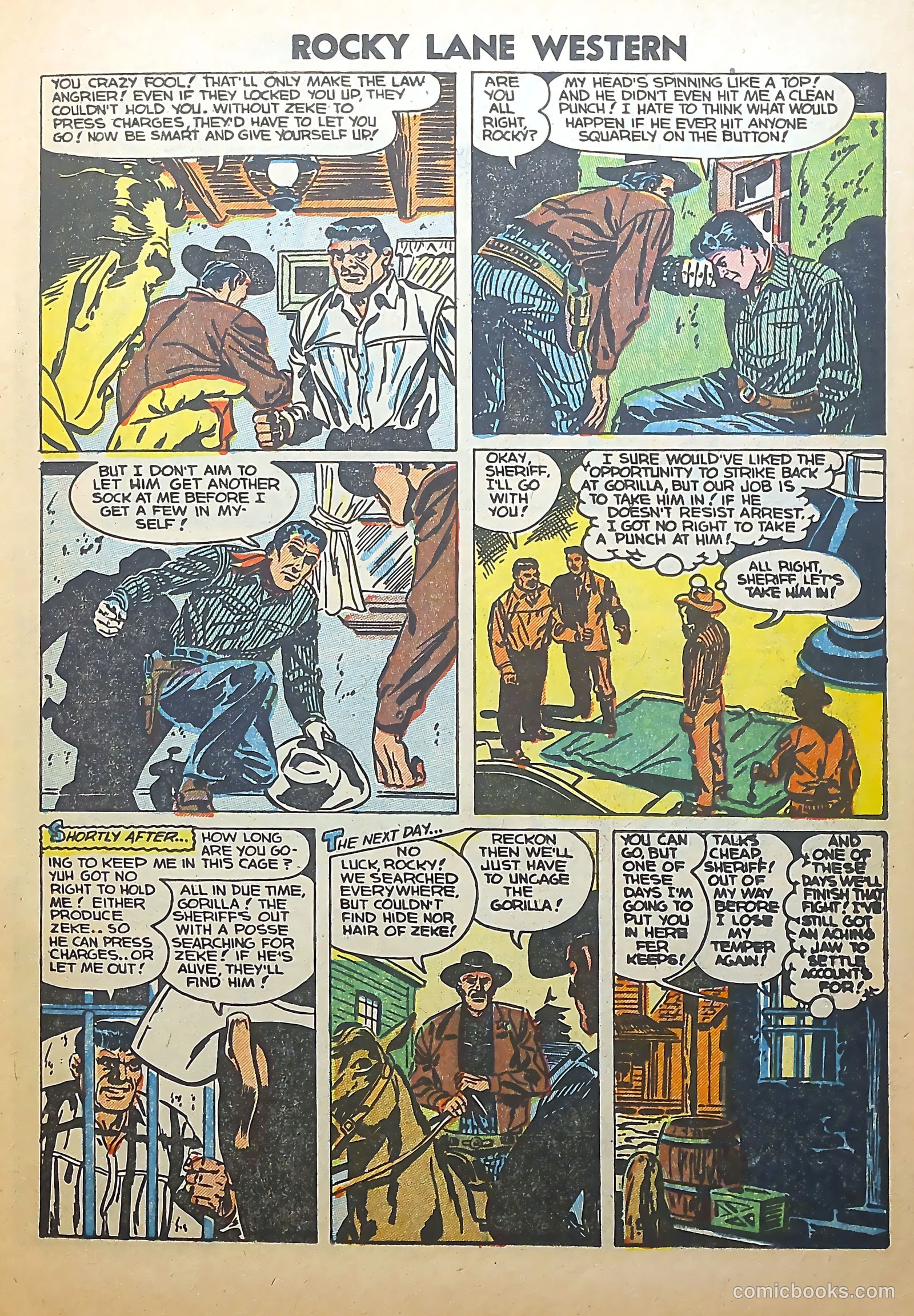 Rocky Lane Western #56 (1954) — page 7 of 36