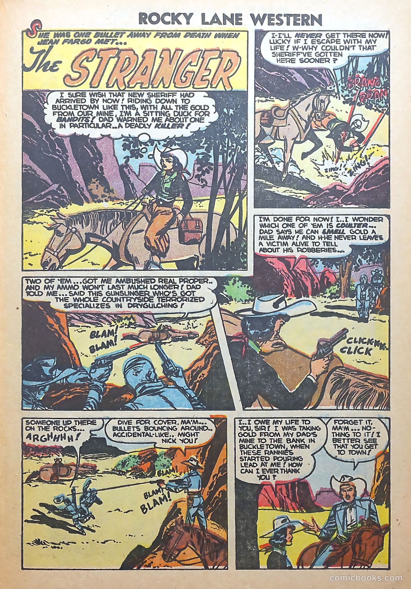 Rocky Lane Western #56 (1954) — page 21 of 36