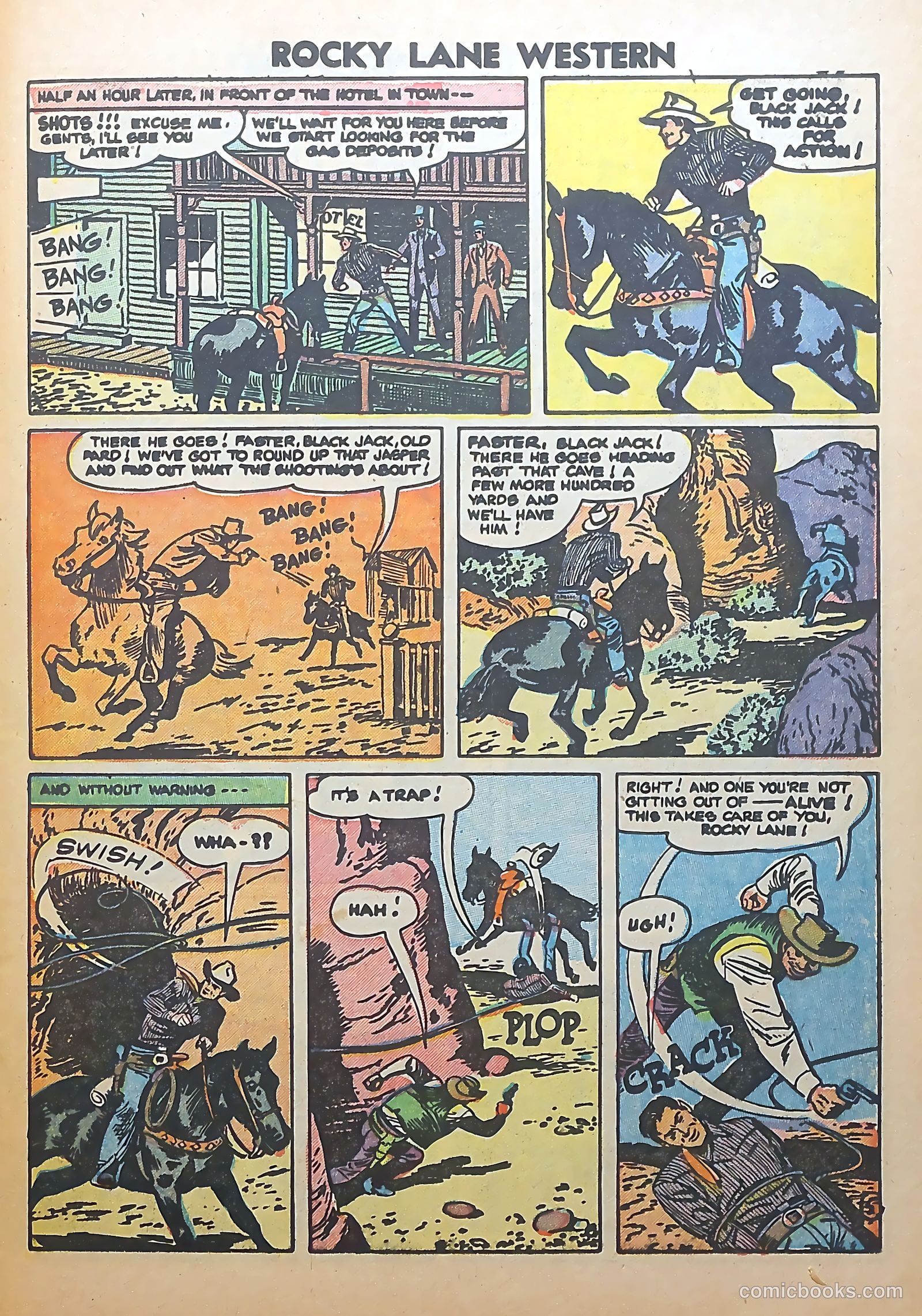 Rocky Lane Western #56 (1954) — page 27 of 36