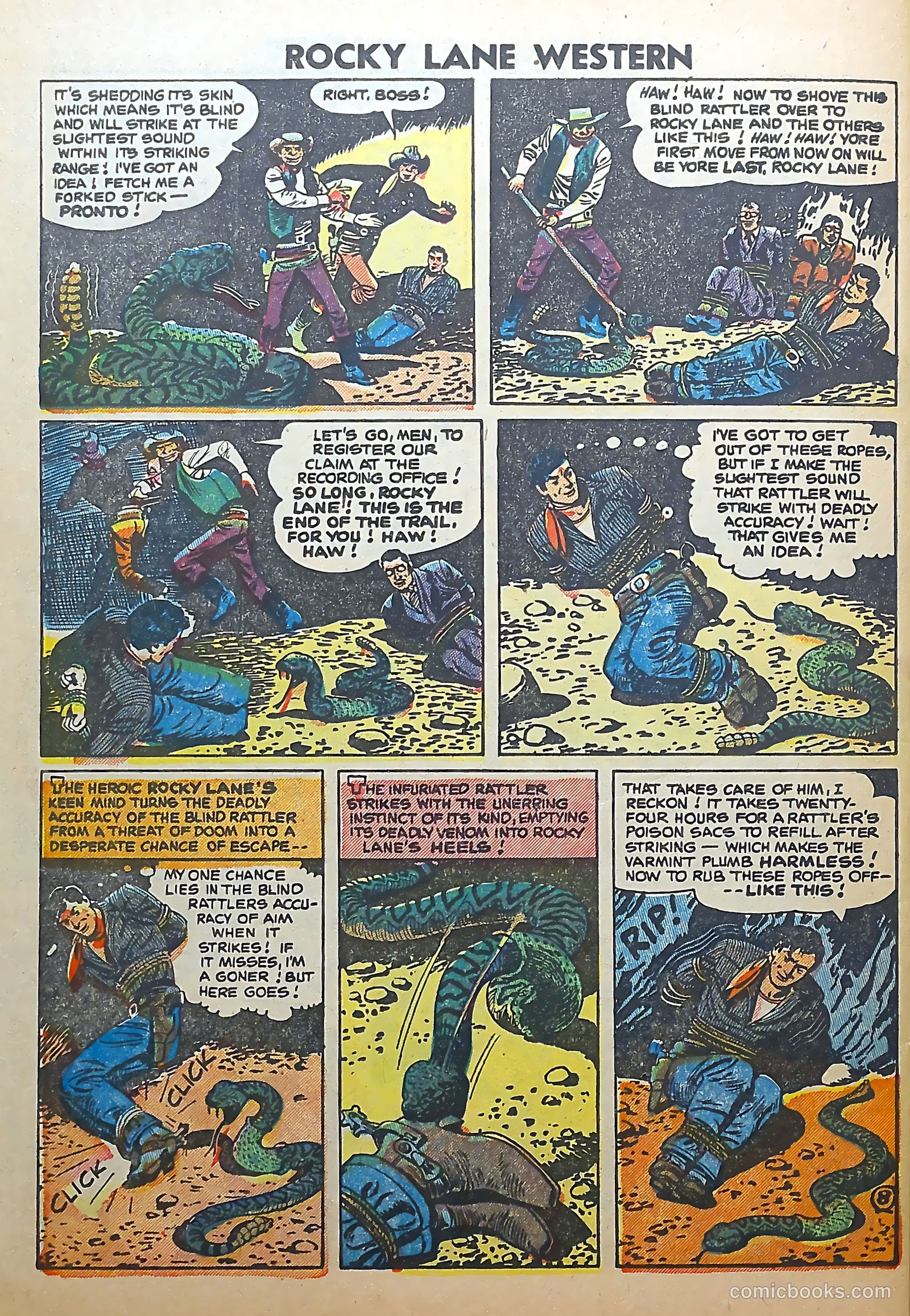 Rocky Lane Western #56 (1954) — page 30 of 36