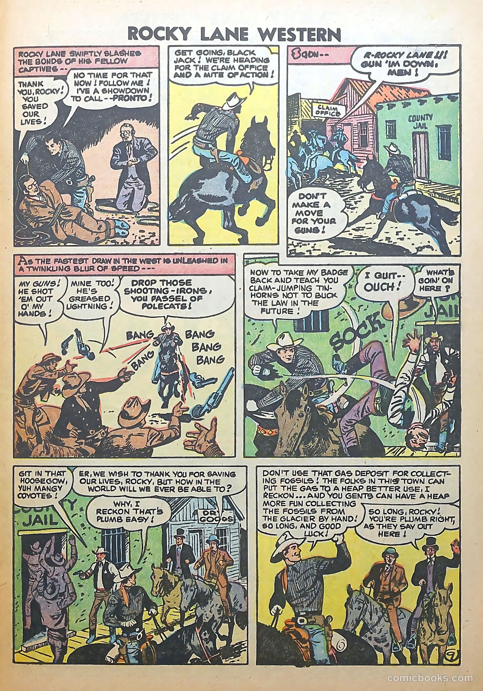 Rocky Lane Western #56 (1954) — page 31 of 36