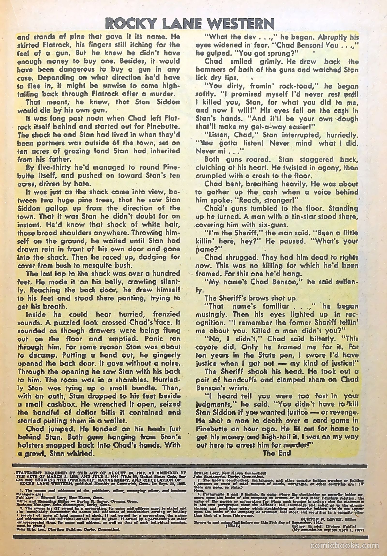 Rocky Lane Western #56 (1954) — page 19 of 36