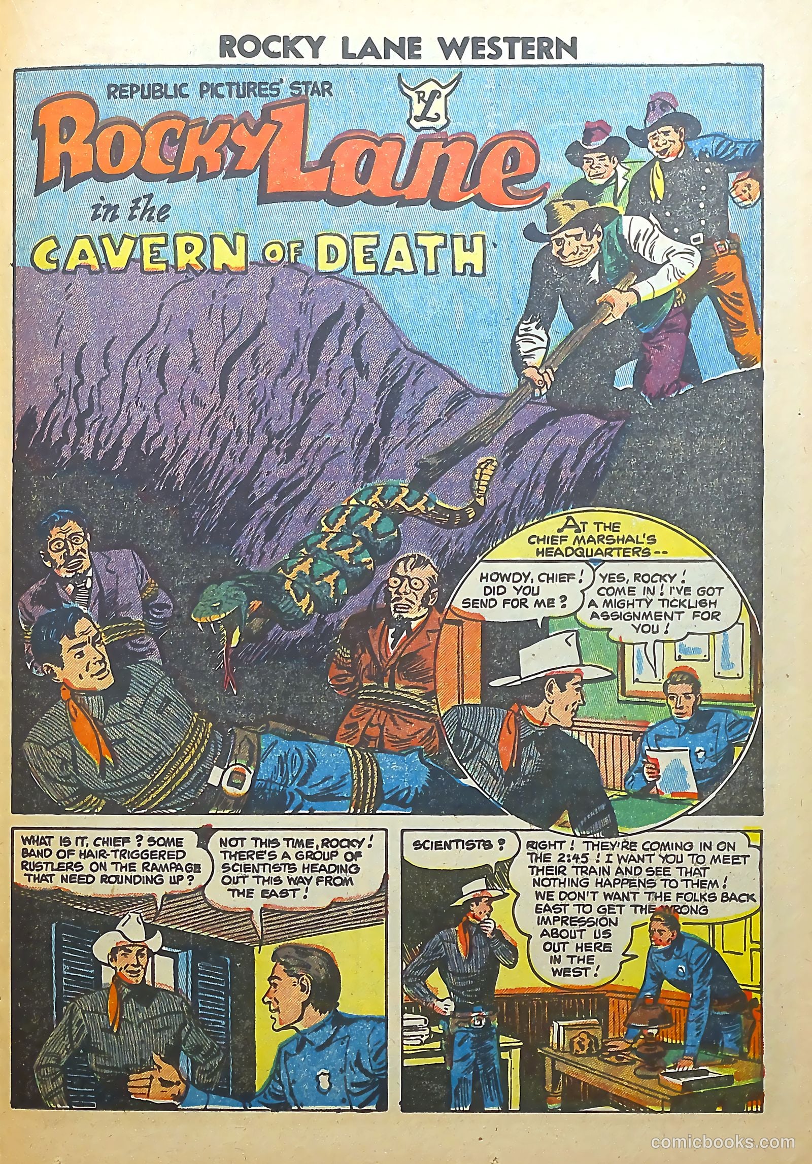 Rocky Lane Western #56 (1954) — page 23 of 36
