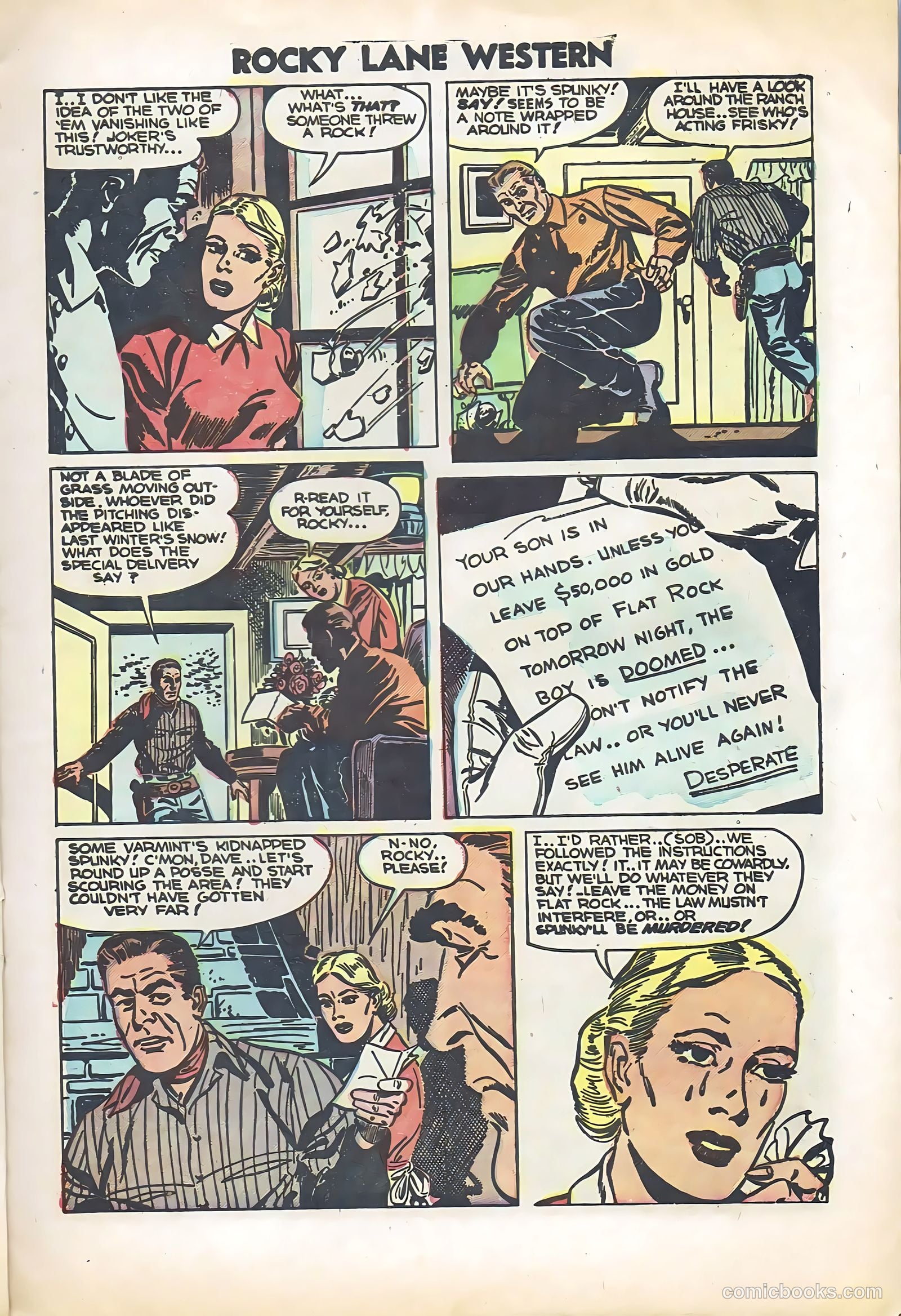 Rocky Lane Western #57 (1954) — page 9 of 36