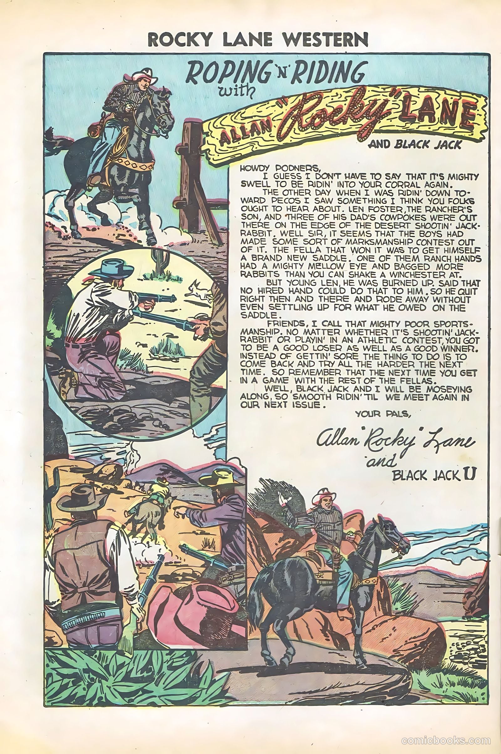 Rocky Lane Western #57 (1954) — page 22 of 36