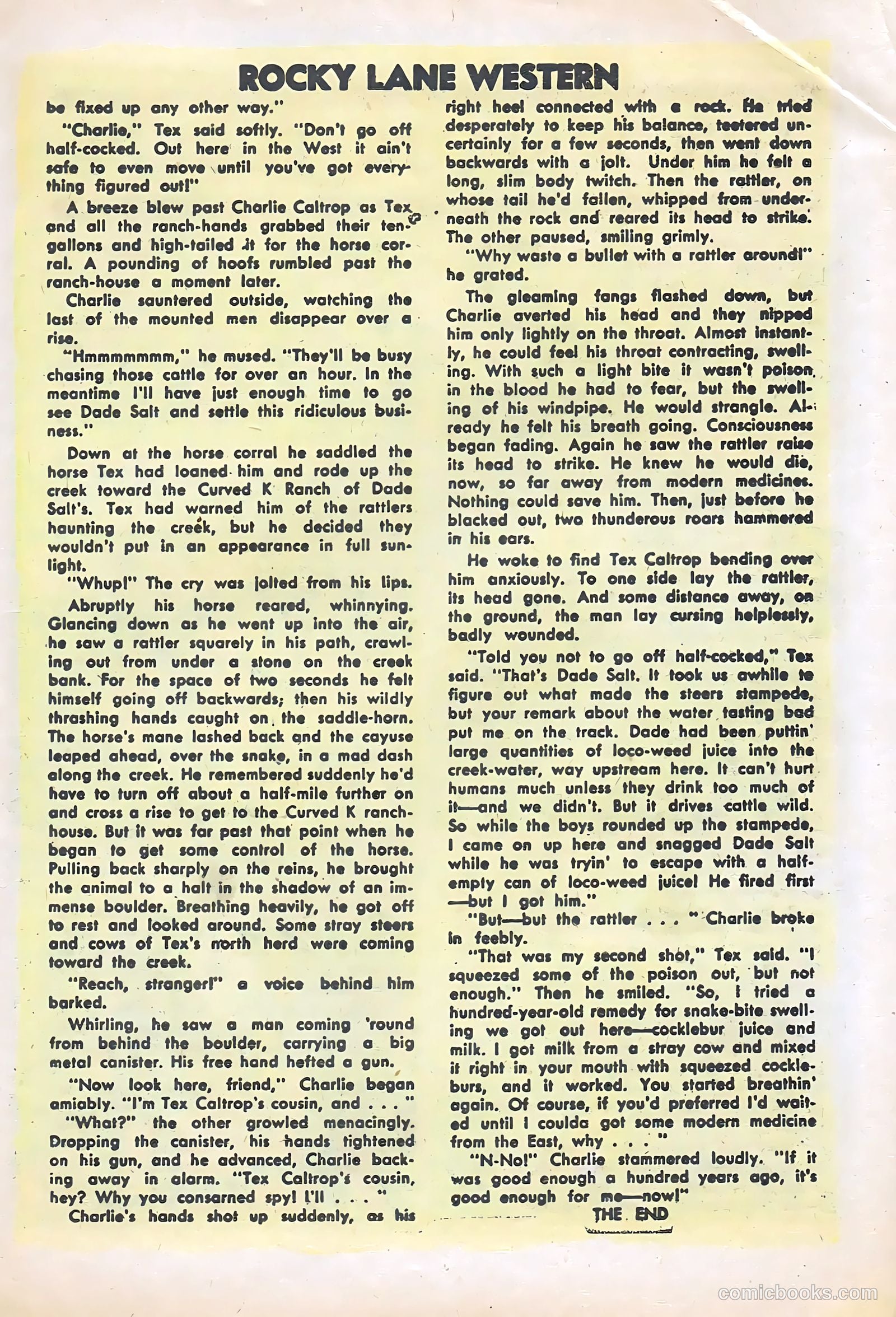 Rocky Lane Western #57 (1950) — page 17 of 36