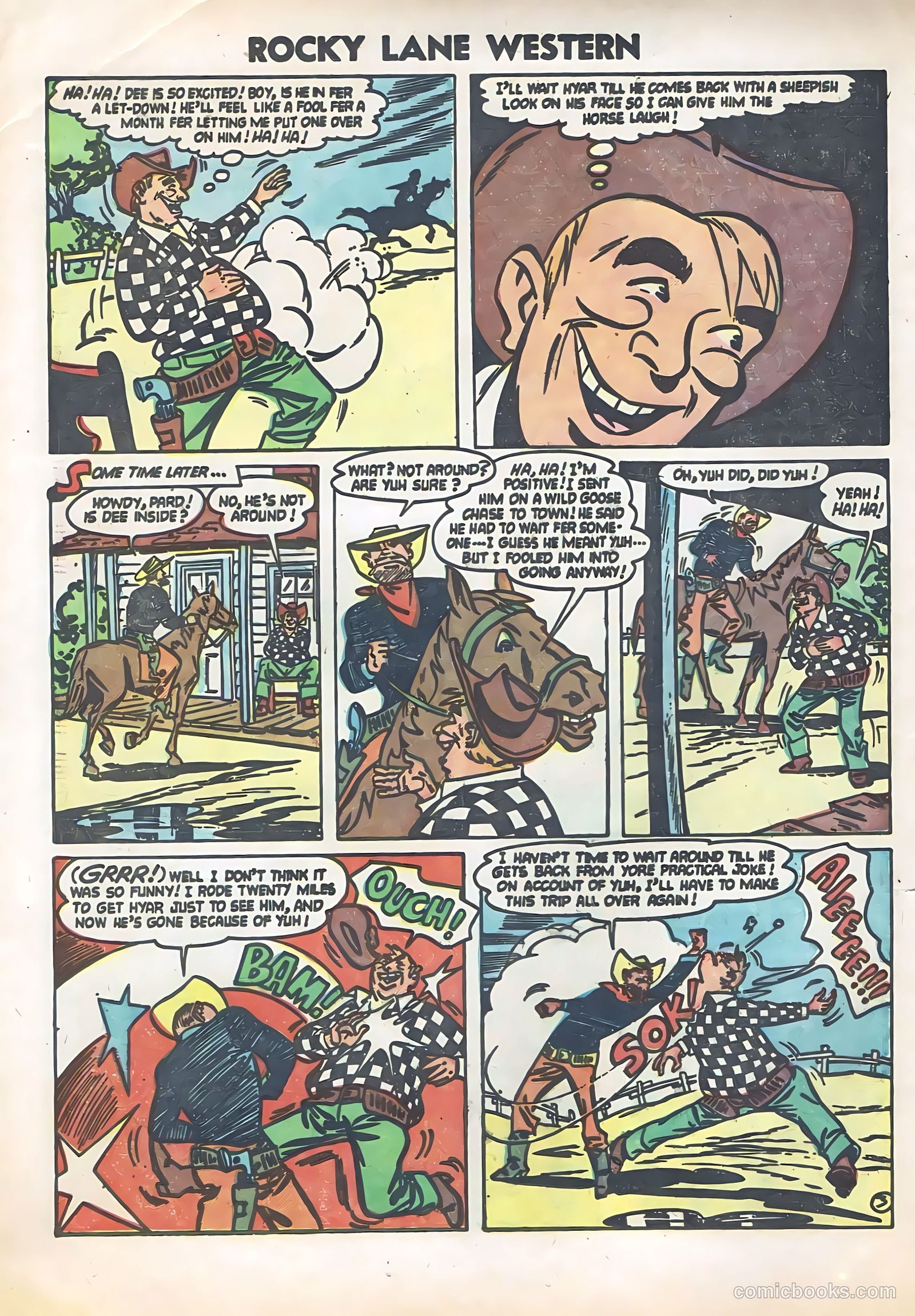 Rocky Lane Western #57 (1950) — page 20 of 36