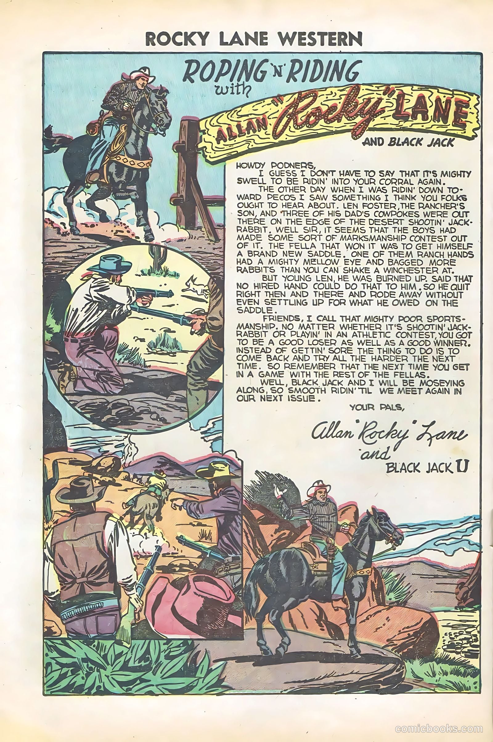 Rocky Lane Western #57 (1950) — page 22 of 36