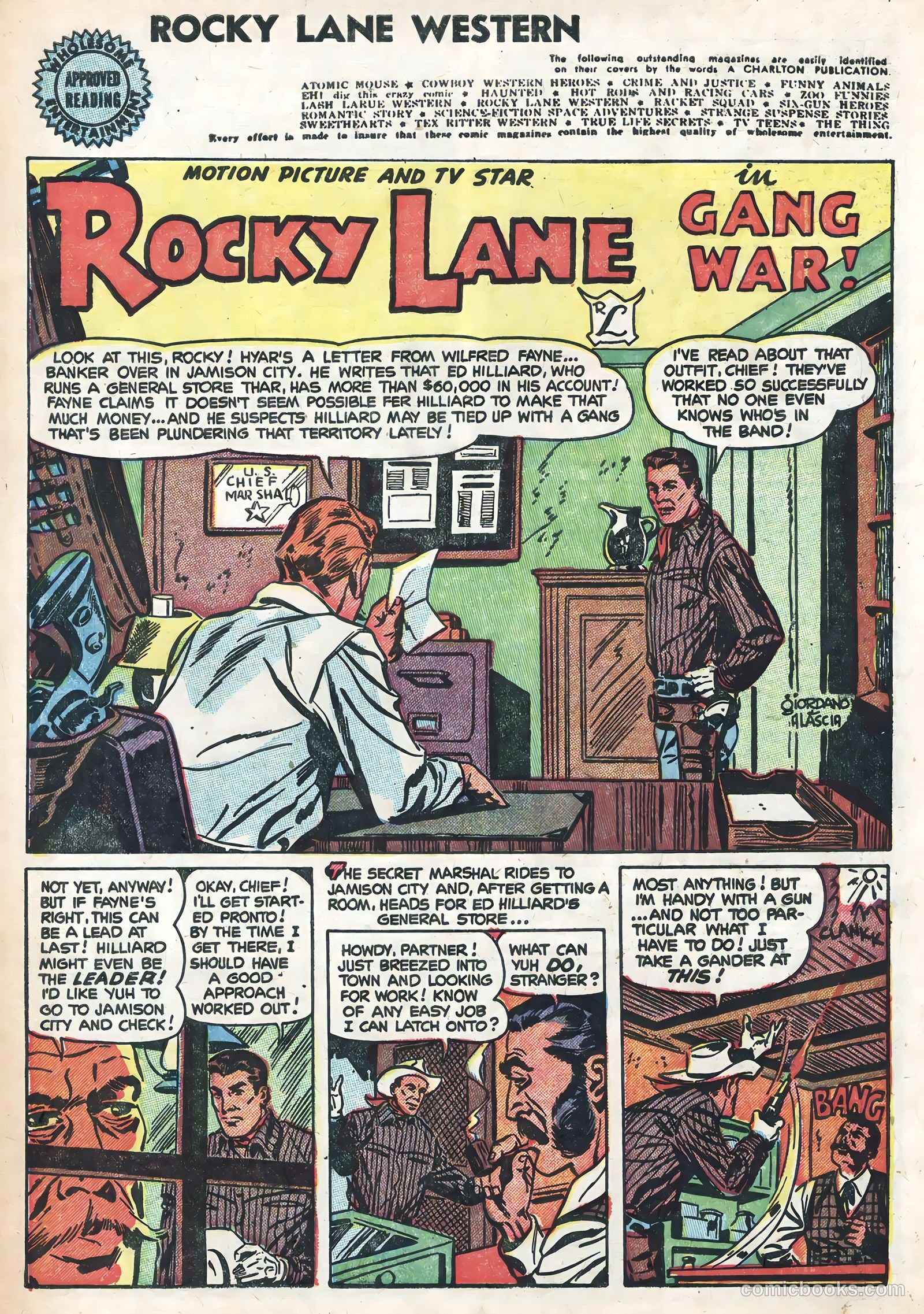 Rocky Lane Western #58 (1954) — page 3 of 36