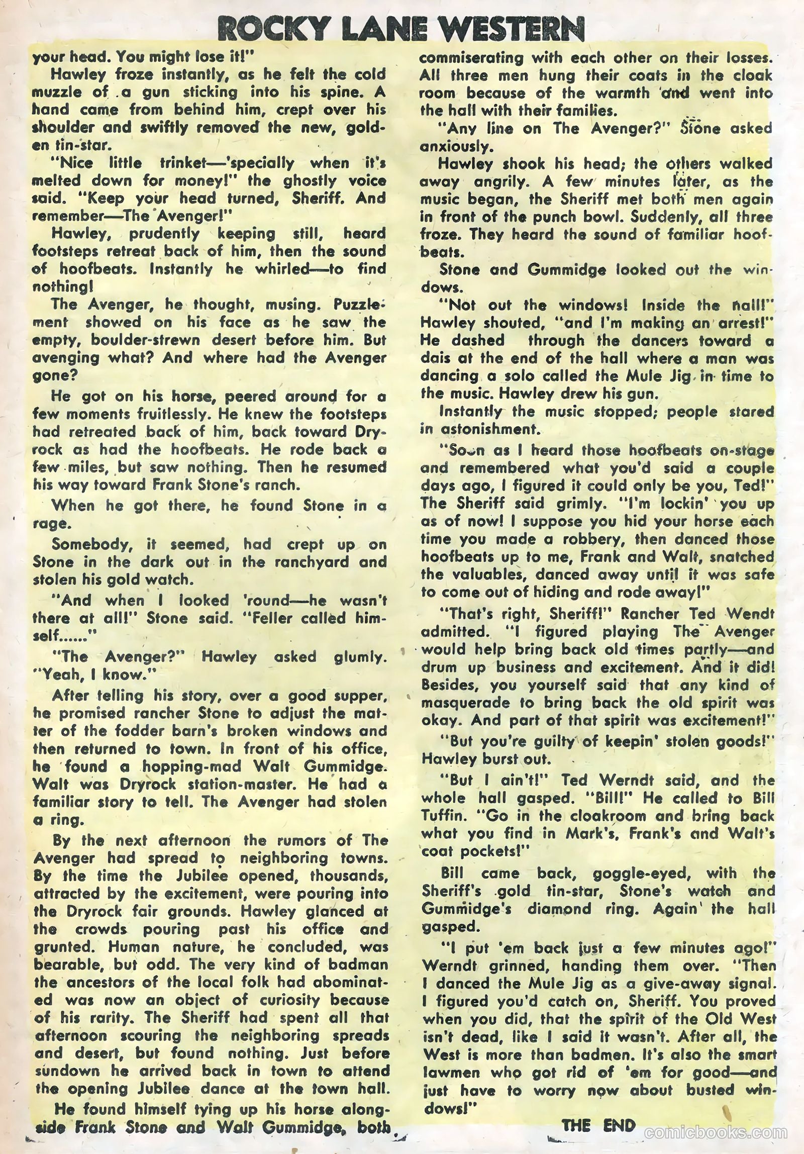 Rocky Lane Western #58 (1954) — page 19 of 36
