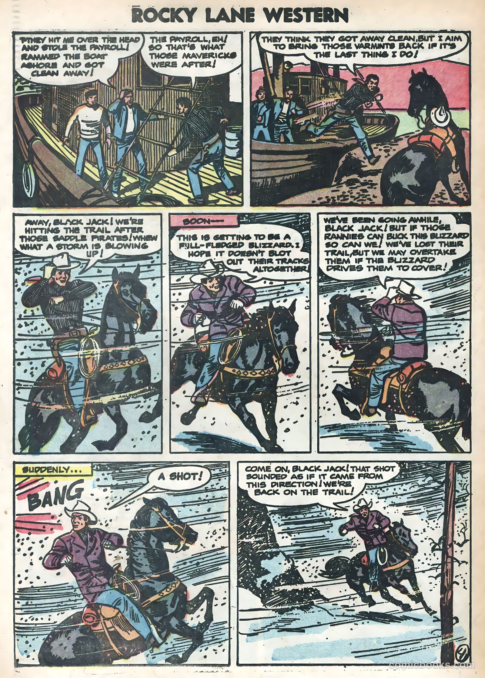 Rocky Lane Western #58 (1954) — page 28 of 36