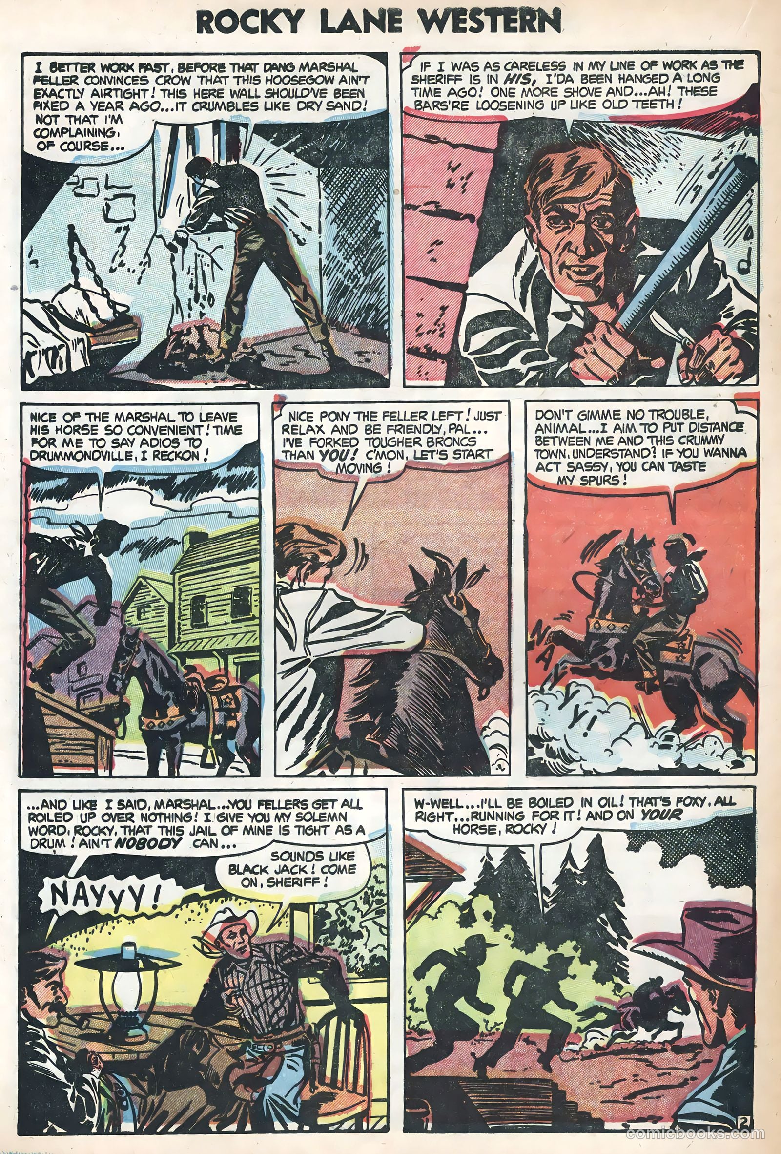 Rocky Lane Western #58 (1954) — page 16 of 36