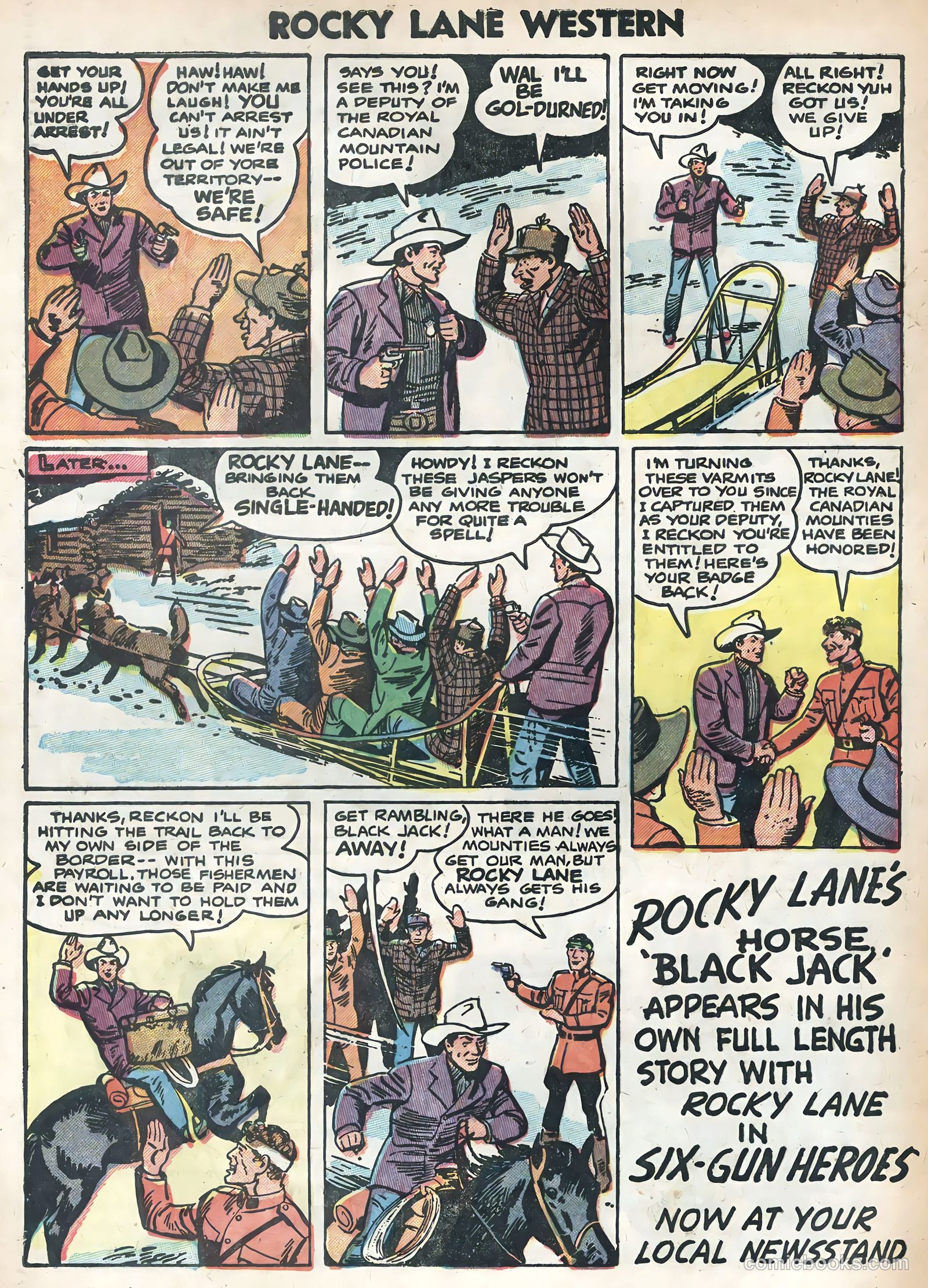 Rocky Lane Western #58 (1954) — page 32 of 36
