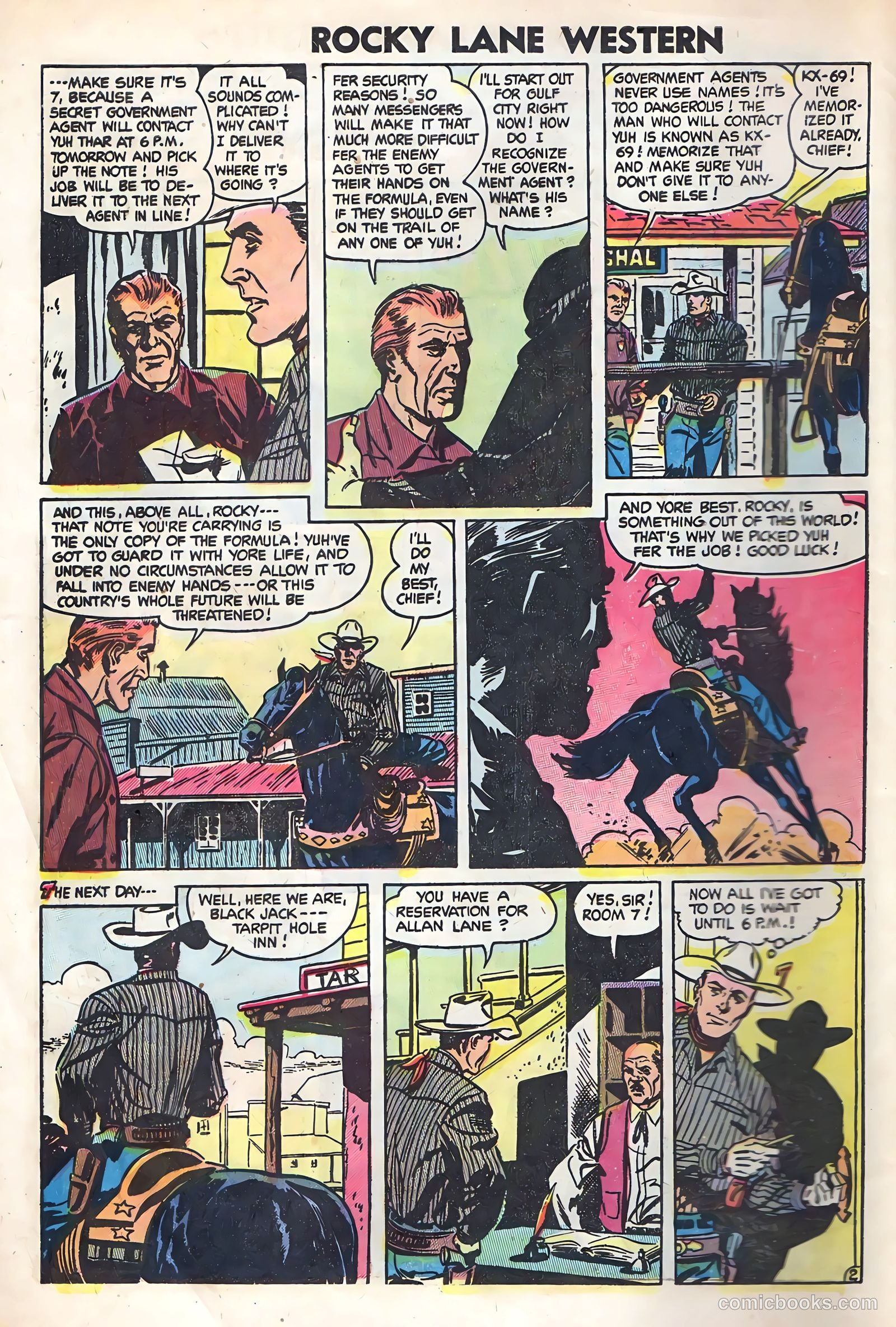 Rocky Lane Western #59 (1954) — page 4 of 36