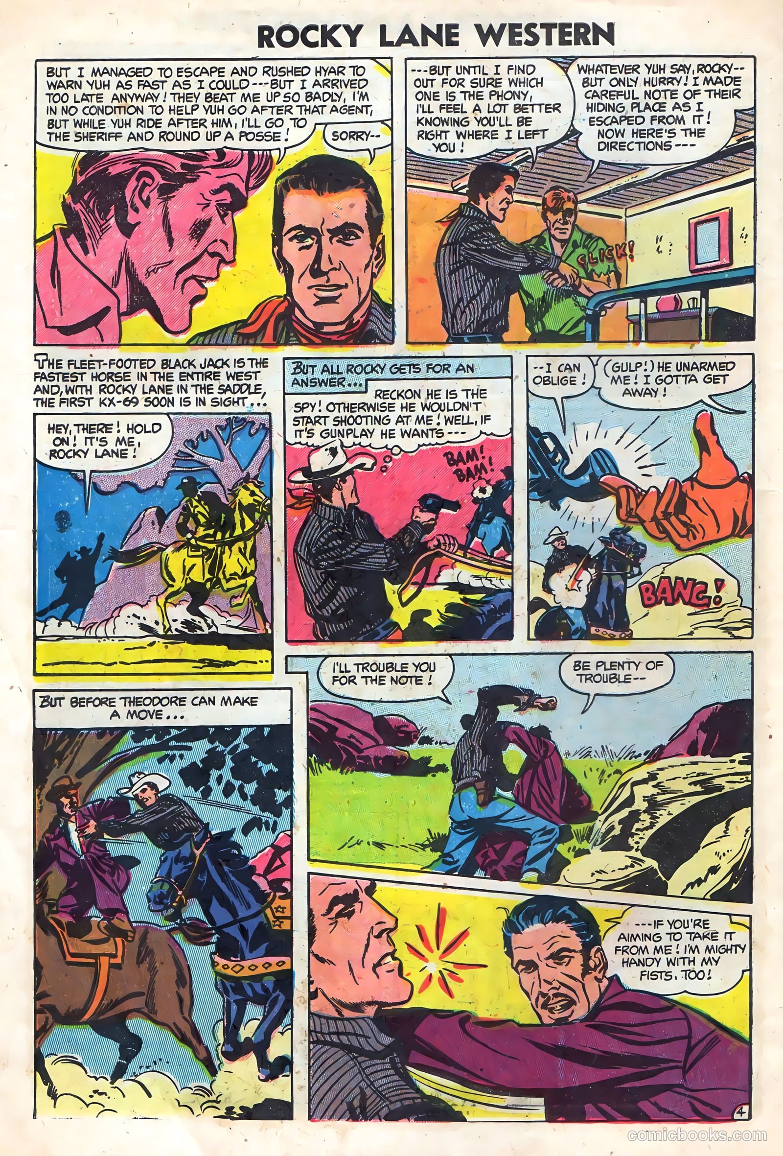 Rocky Lane Western #59 (1954) — page 6 of 36