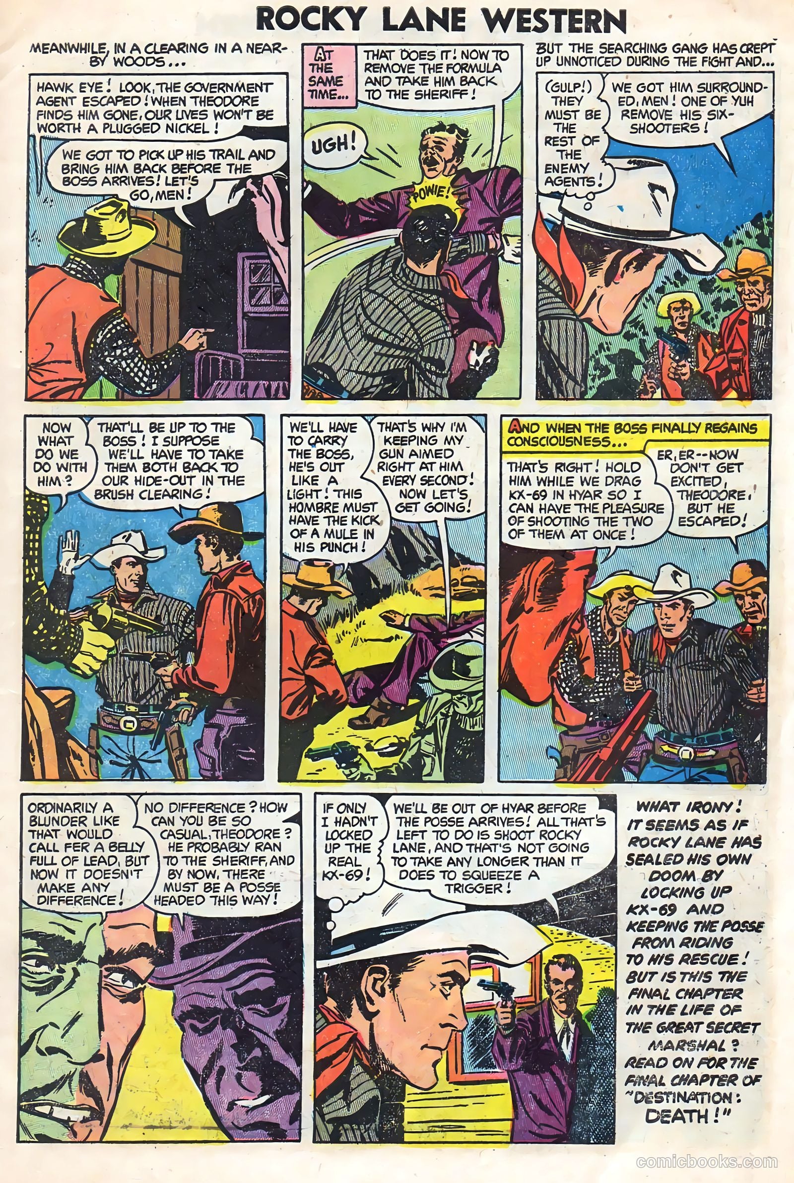 Rocky Lane Western #59 (1954) — page 7 of 36