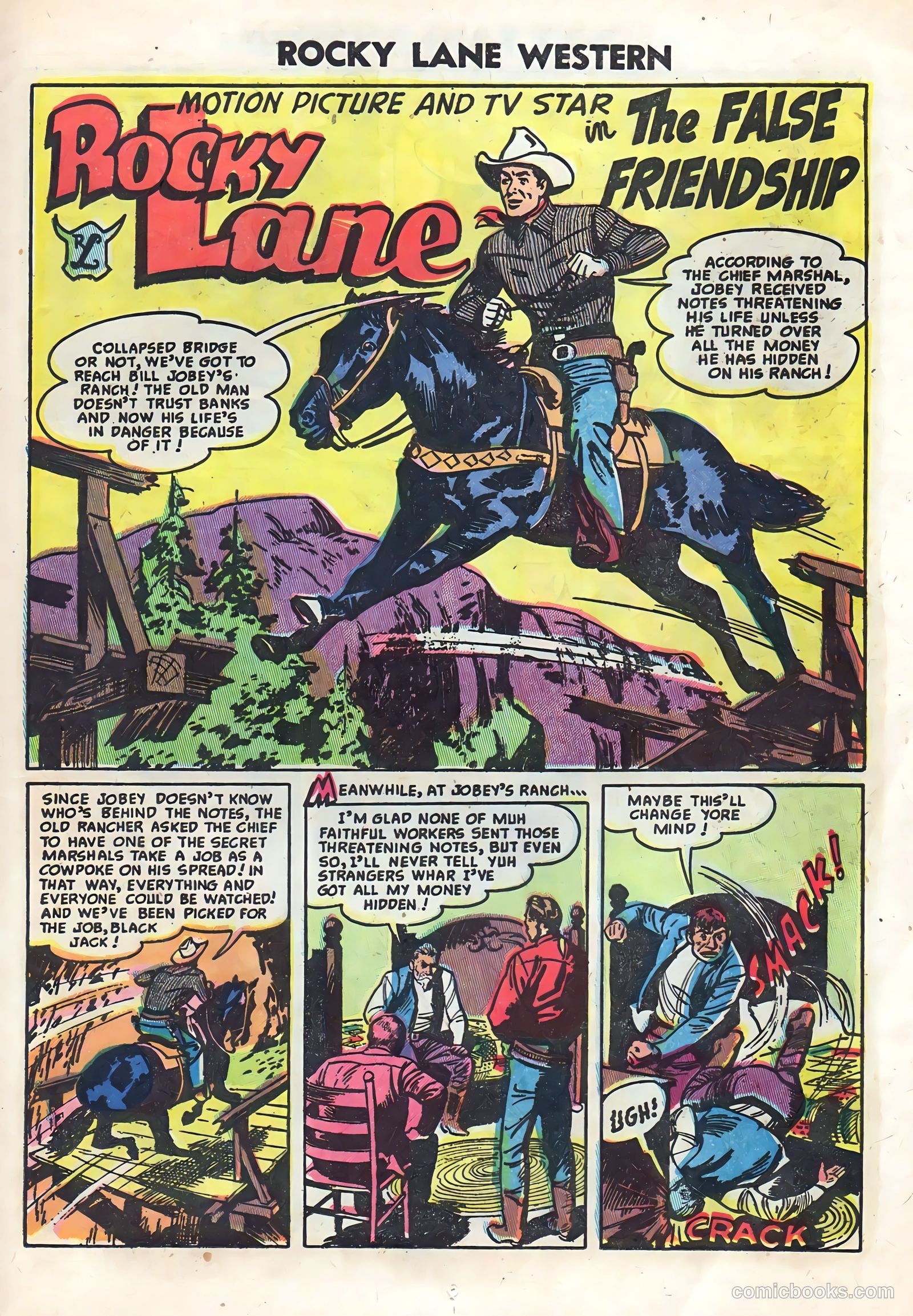 Rocky Lane Western #59 (1954) — page 13 of 36