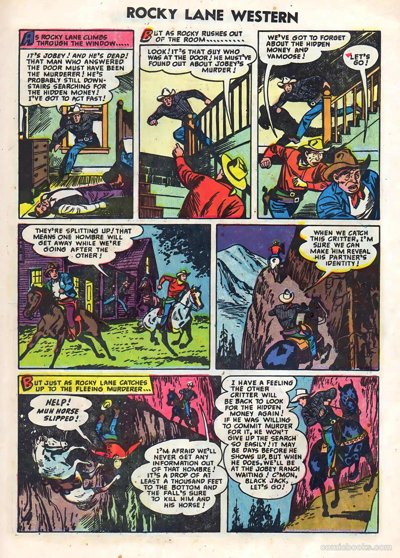 Rocky Lane Western #59 (1954) — page 15 of 36
