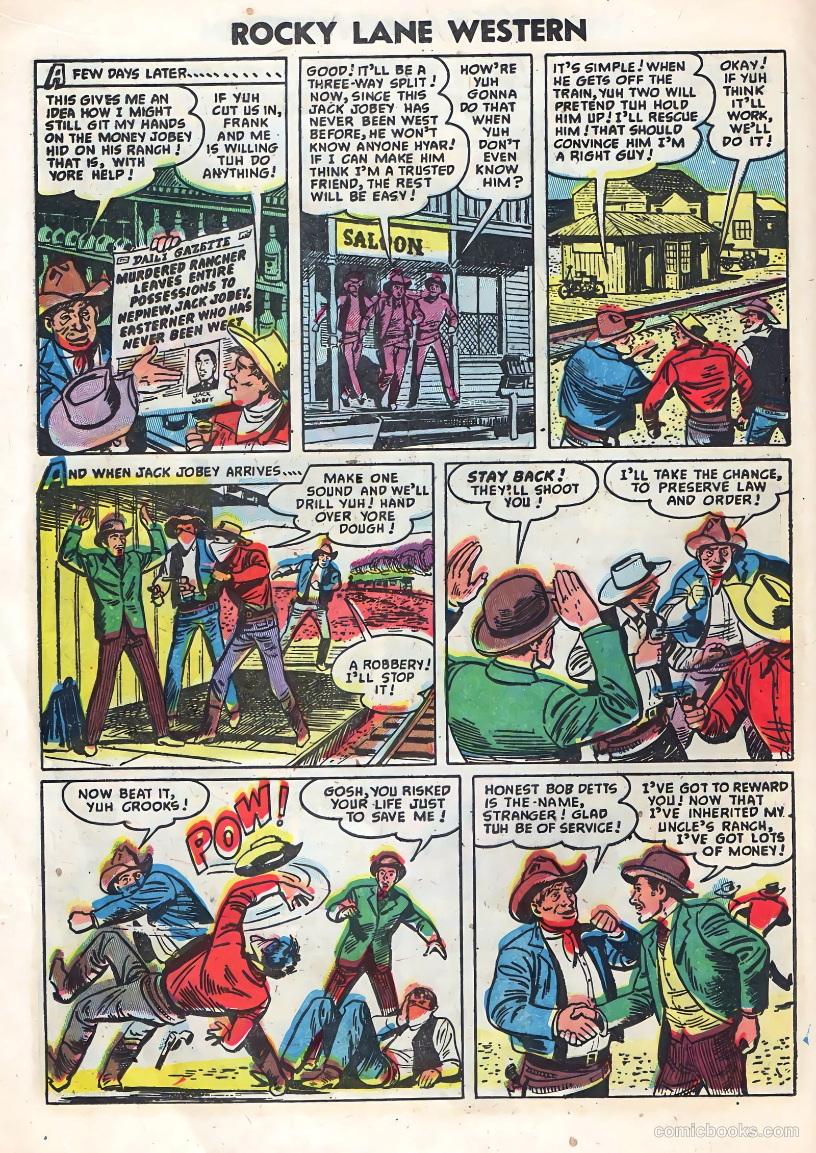 Rocky Lane Western #59 (1954) — page 16 of 36