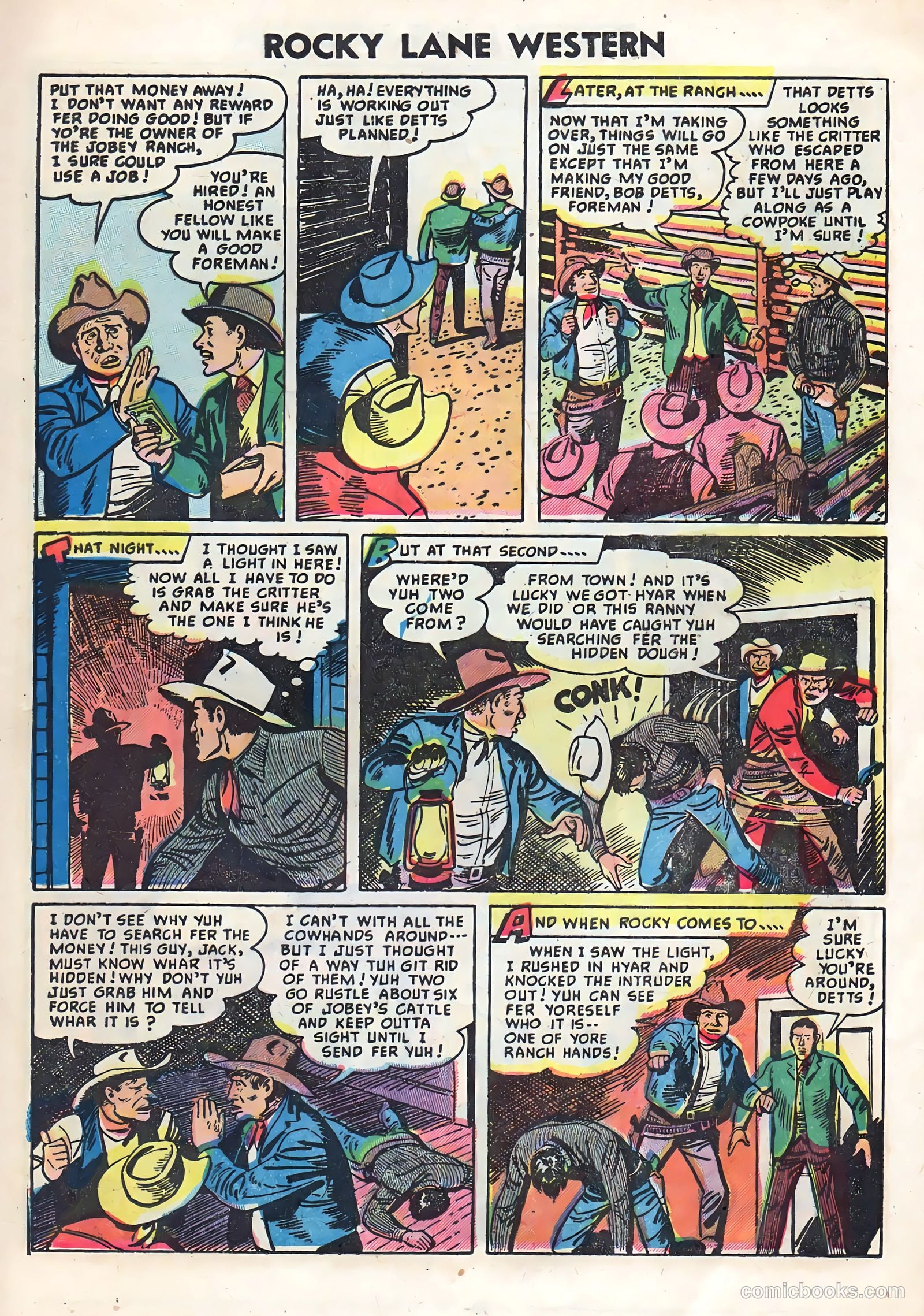 Rocky Lane Western #59 (1954) — page 17 of 36