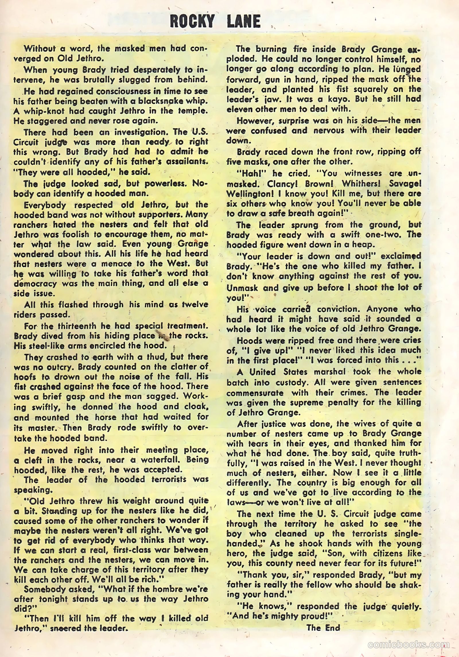 Rocky Lane Western #59 (1954) — page 21 of 36