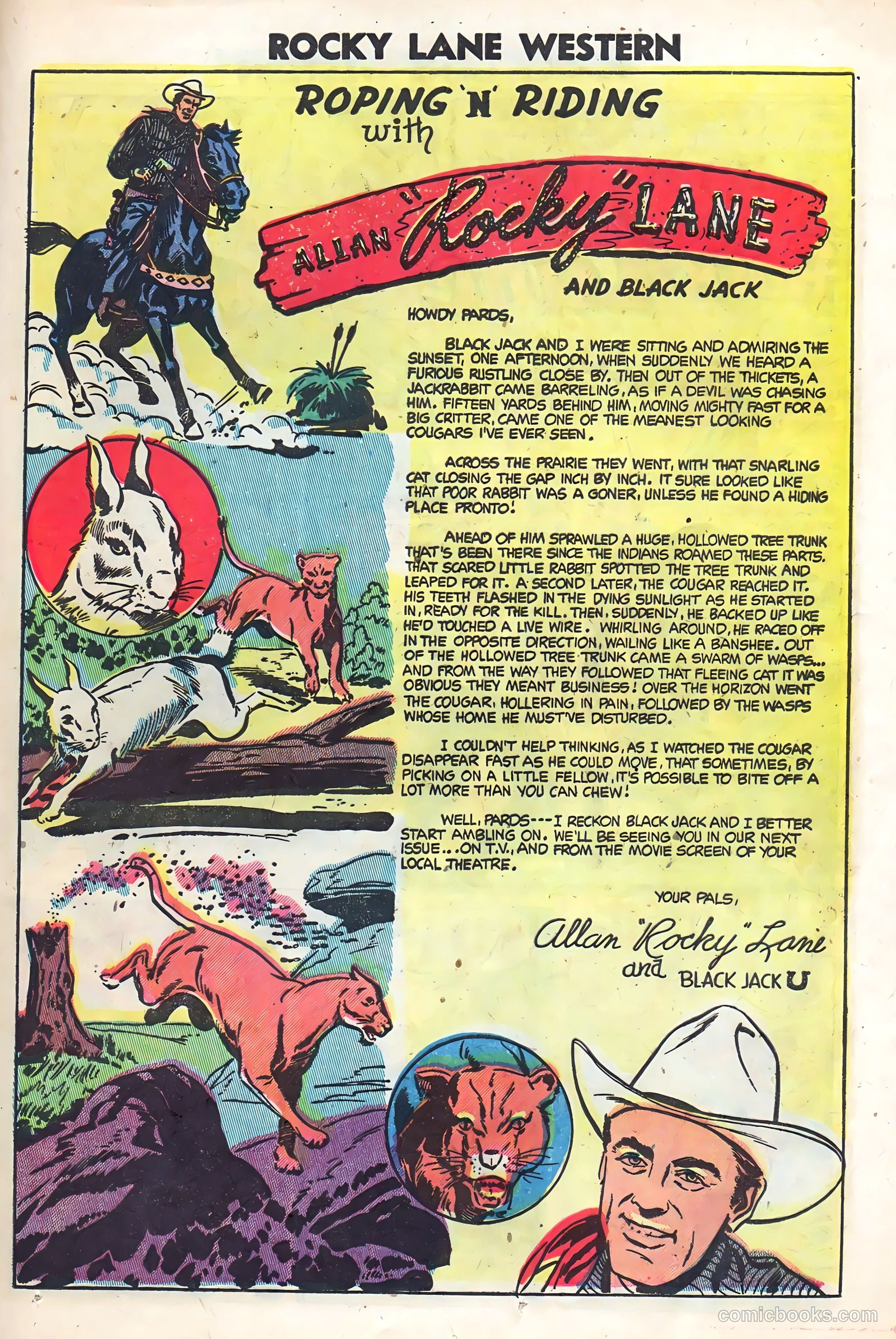 Rocky Lane Western #59 (1954) — page 25 of 36
