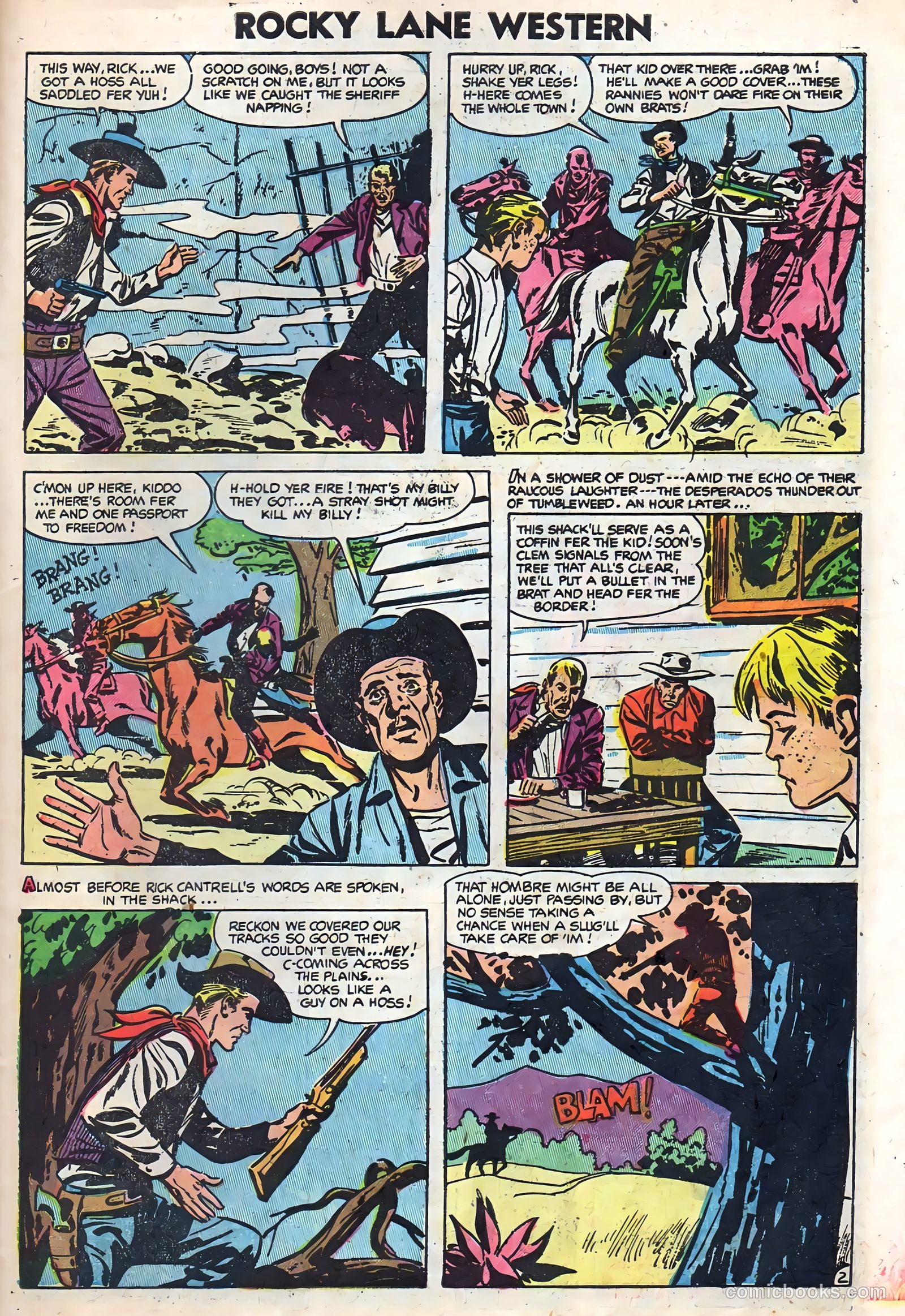 Rocky Lane Western #59 (1954) — page 27 of 36