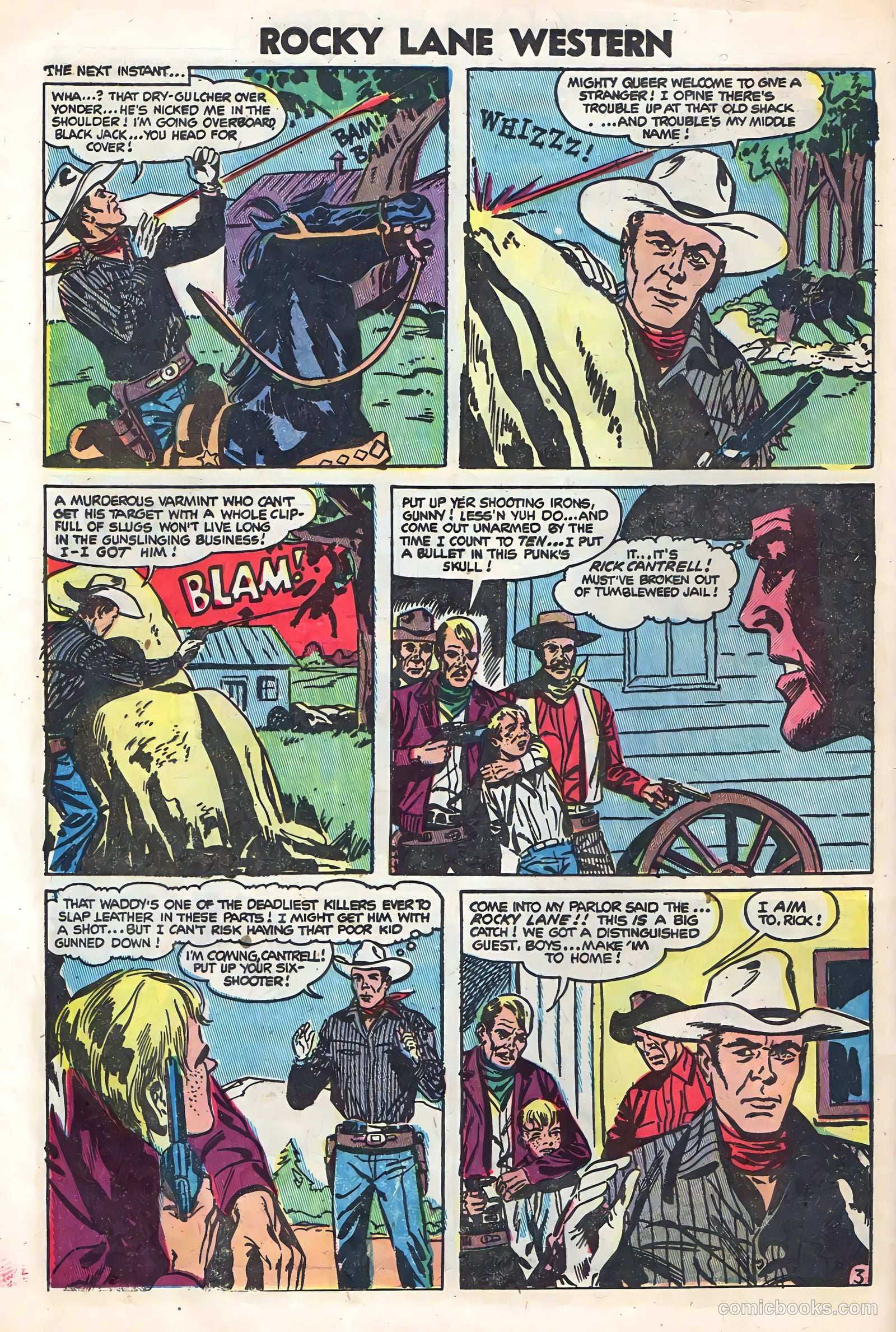 Rocky Lane Western #59 (1954) — page 28 of 36