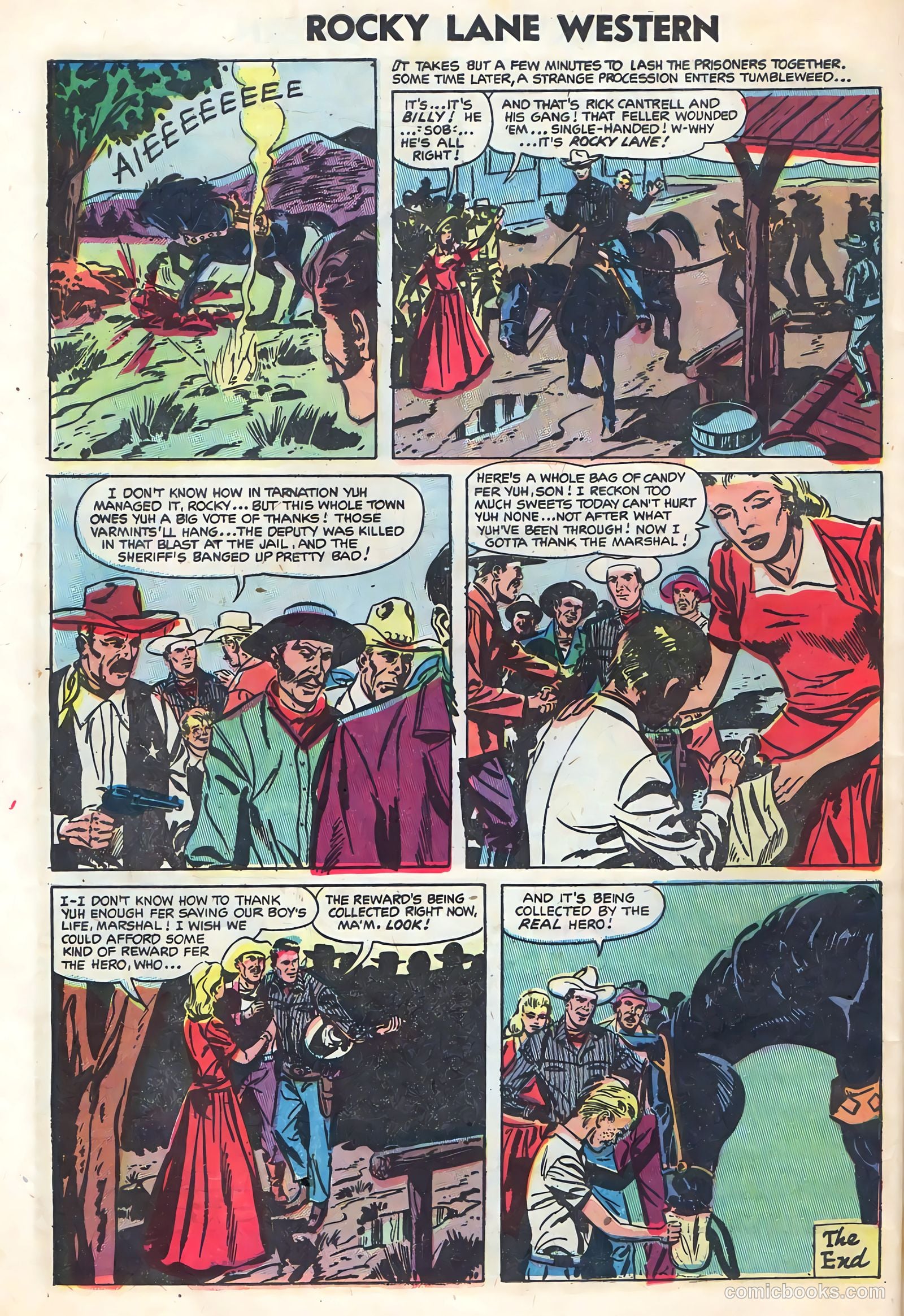 Rocky Lane Western #59 (1954) — page 32 of 36