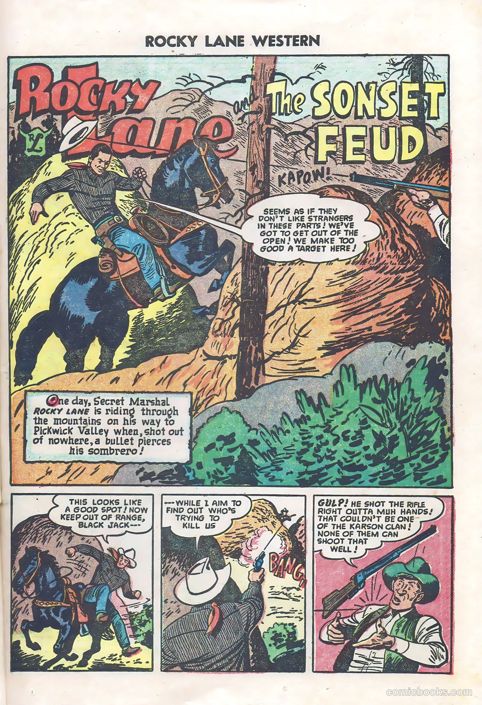 Rocky Lane Western #60 (1954) — page 23 of 36