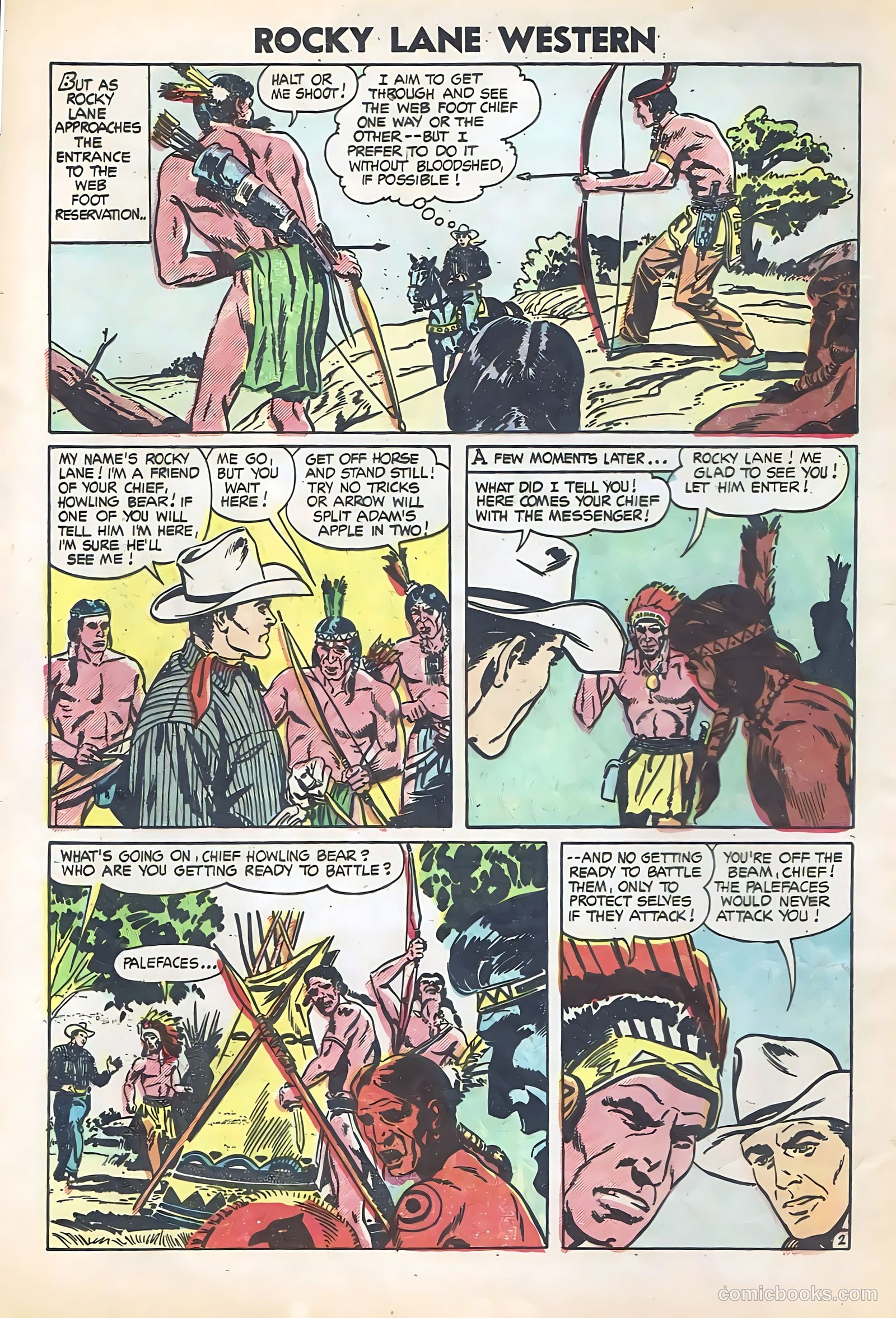 Rocky Lane Western #61 (1951) — page 4 of 36