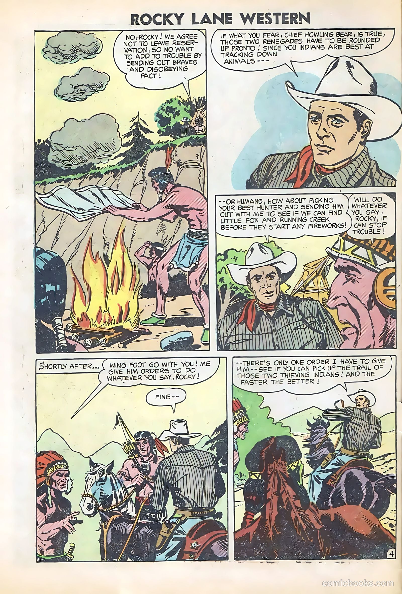 Rocky Lane Western #61 (1951) — page 6 of 36