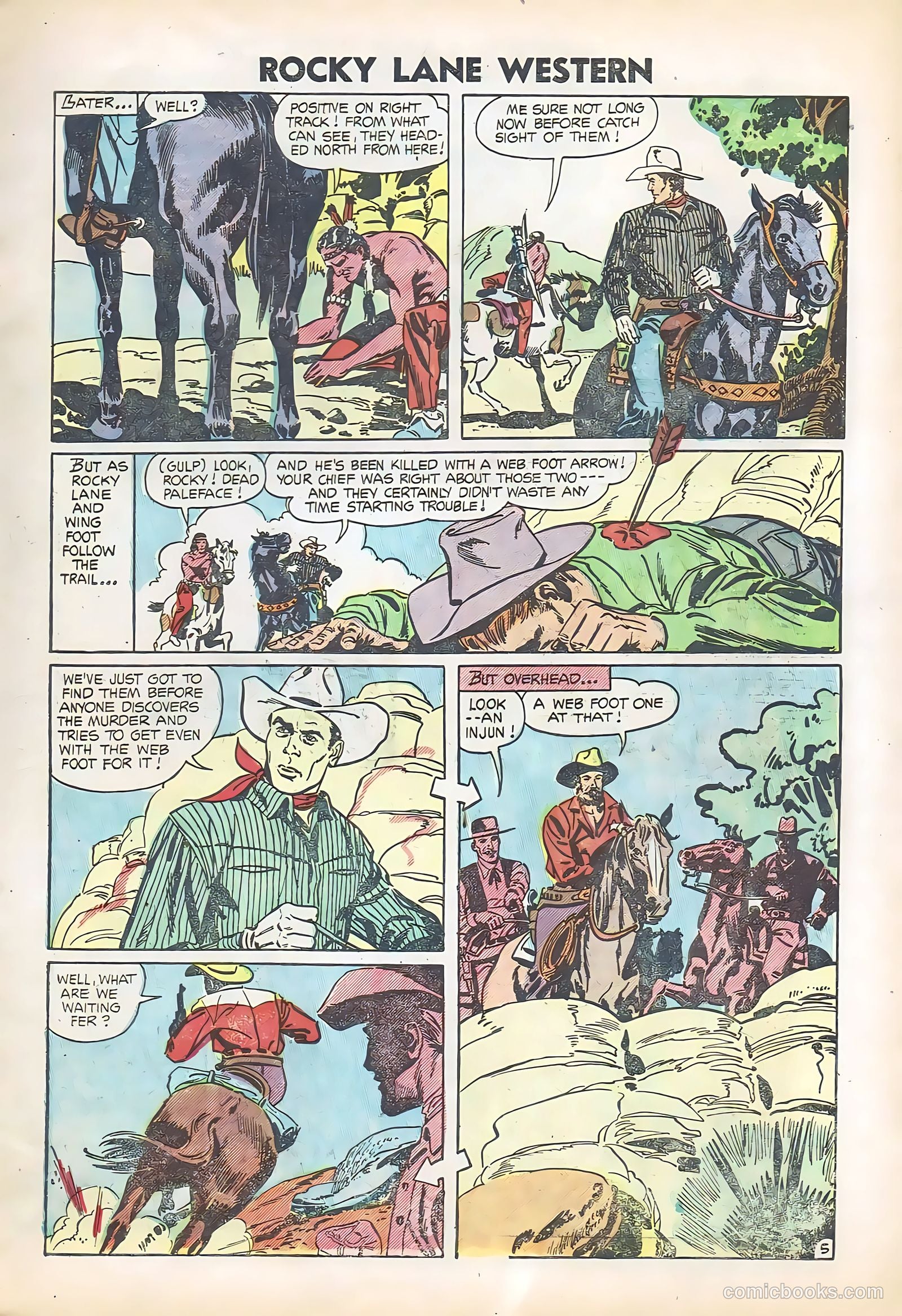 Rocky Lane Western #61 (1951) — page 7 of 36
