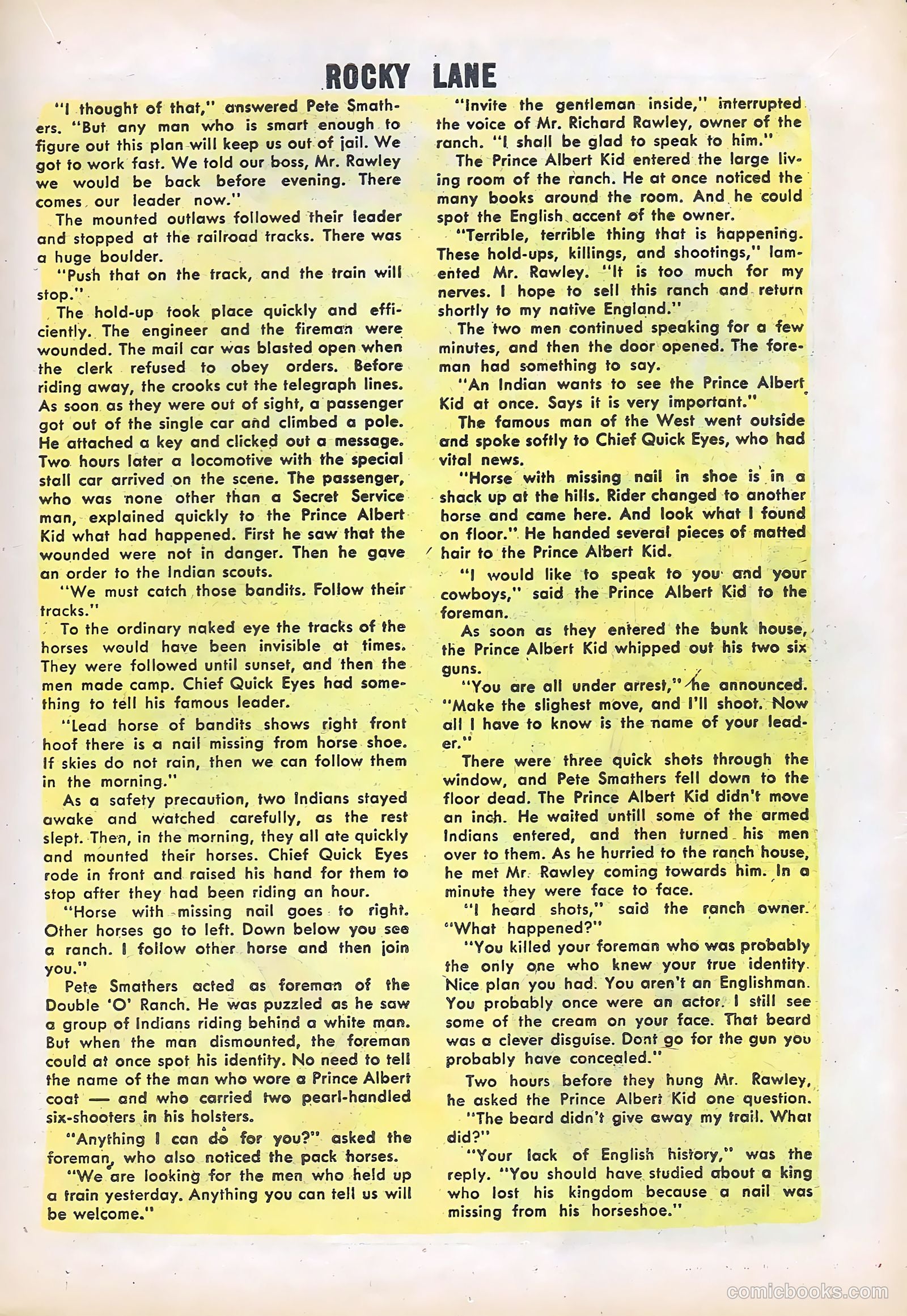 Rocky Lane Western #61 (1951) — page 19 of 36
