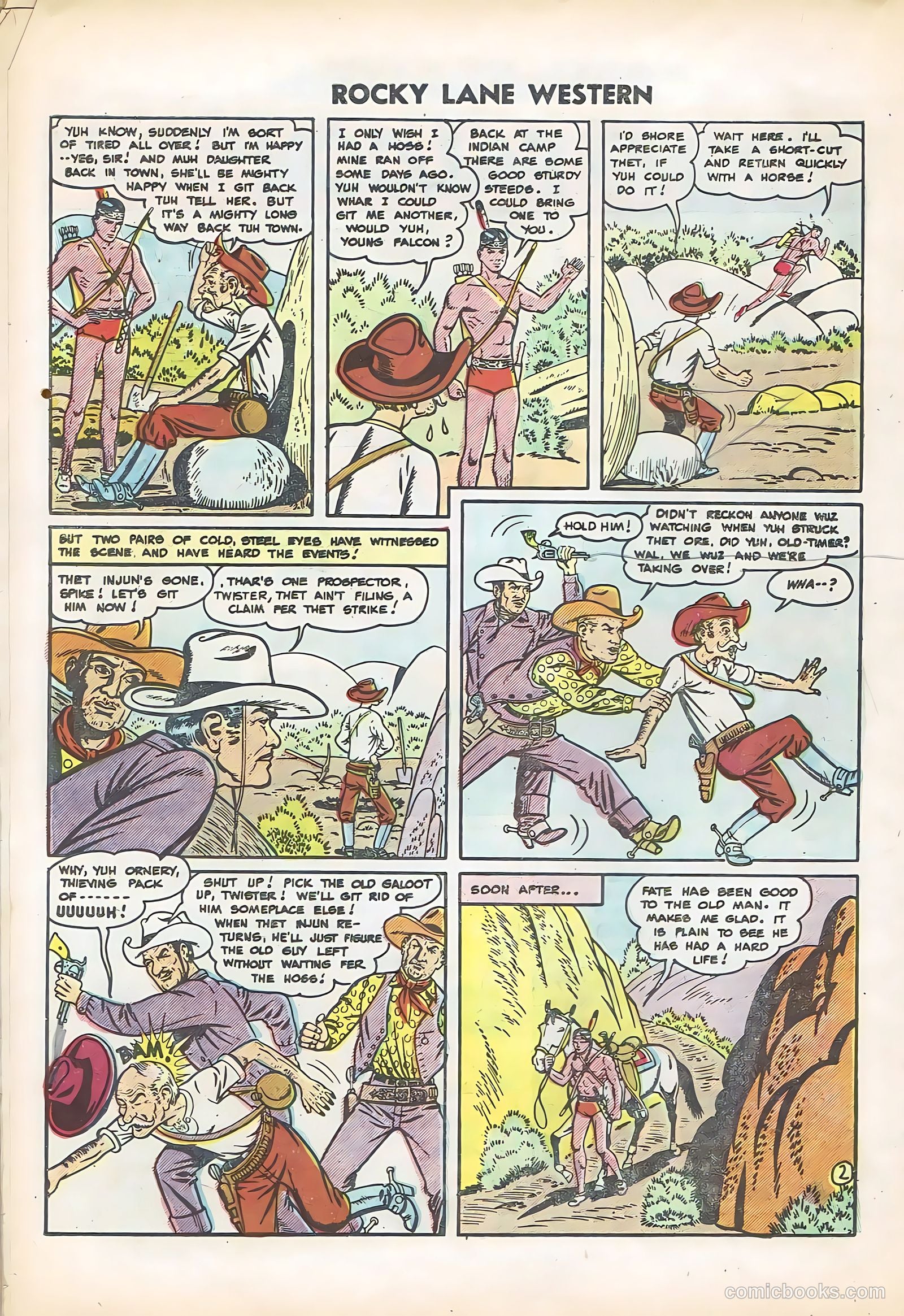 Rocky Lane Western #61 (1951) — page 22 of 36