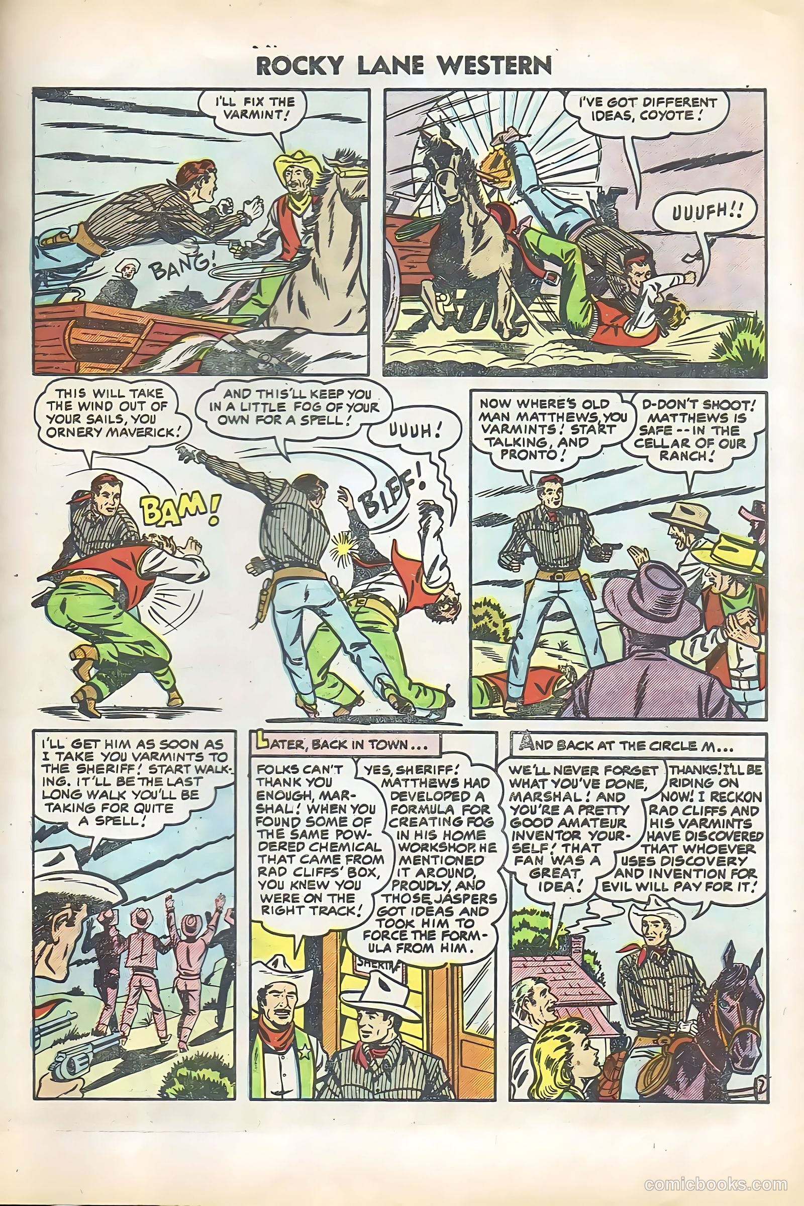 Rocky Lane Western #61 (1951) — page 31 of 36